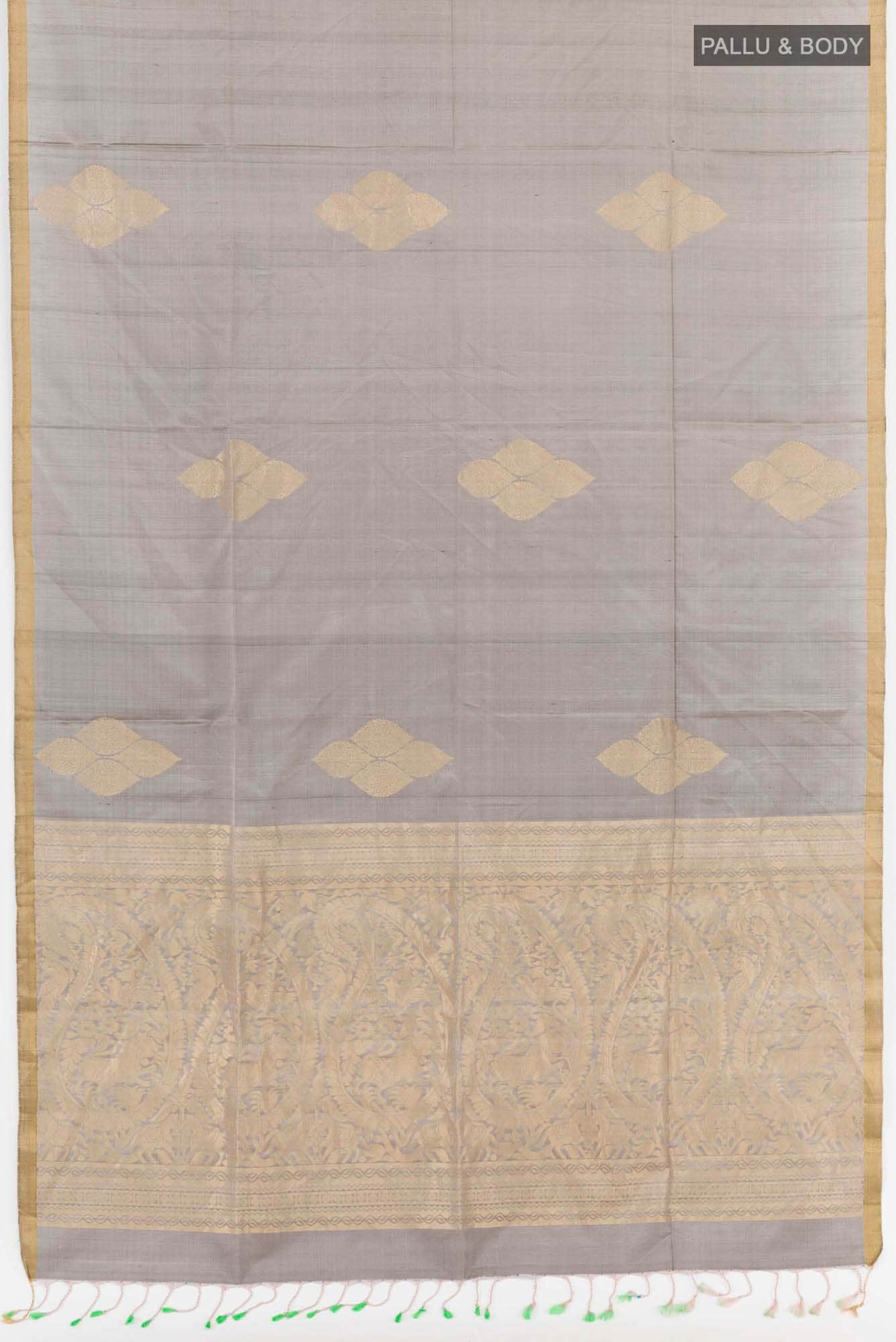 Grey Soft Silk Saree