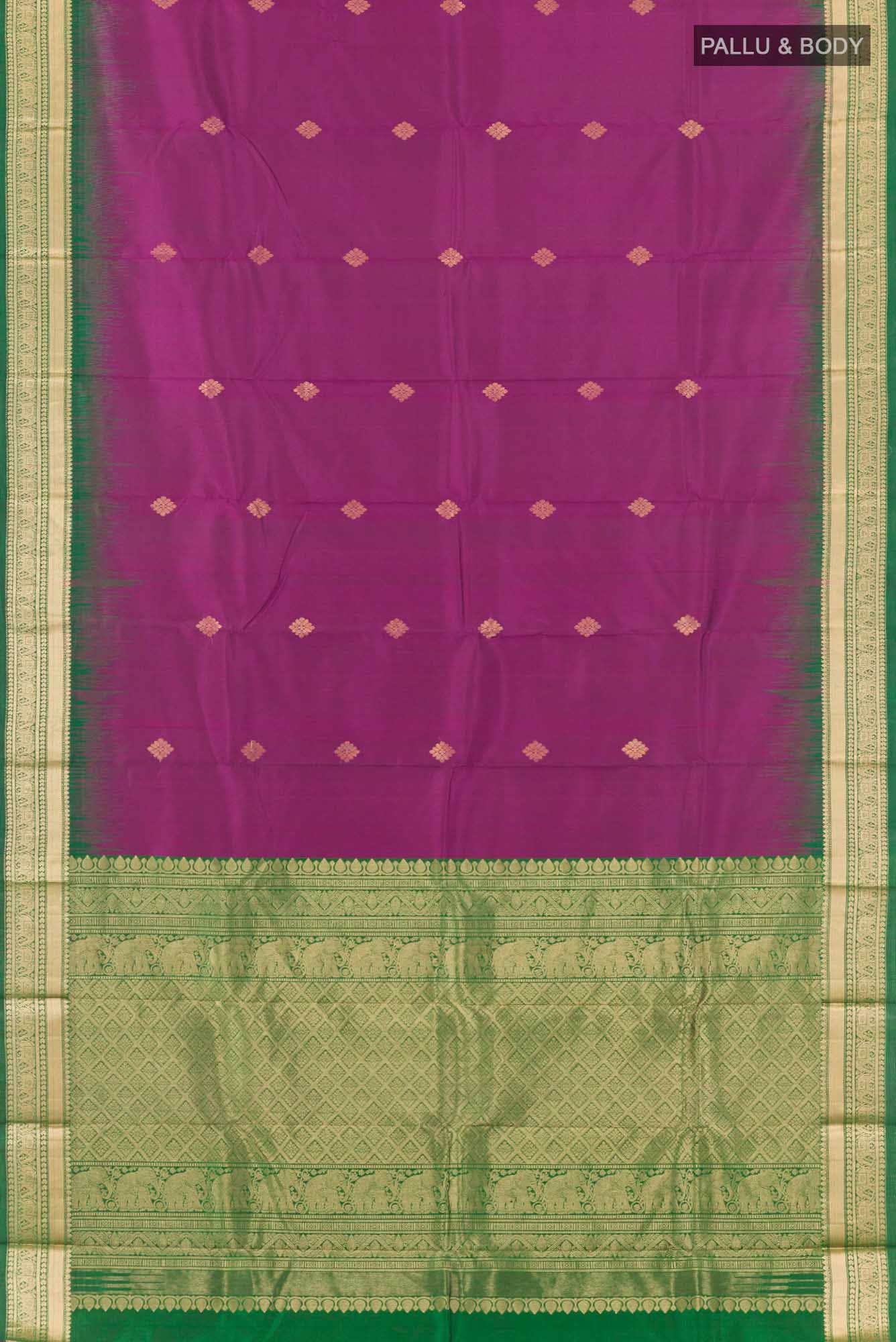 Purple Kanchipuram Silk Saree