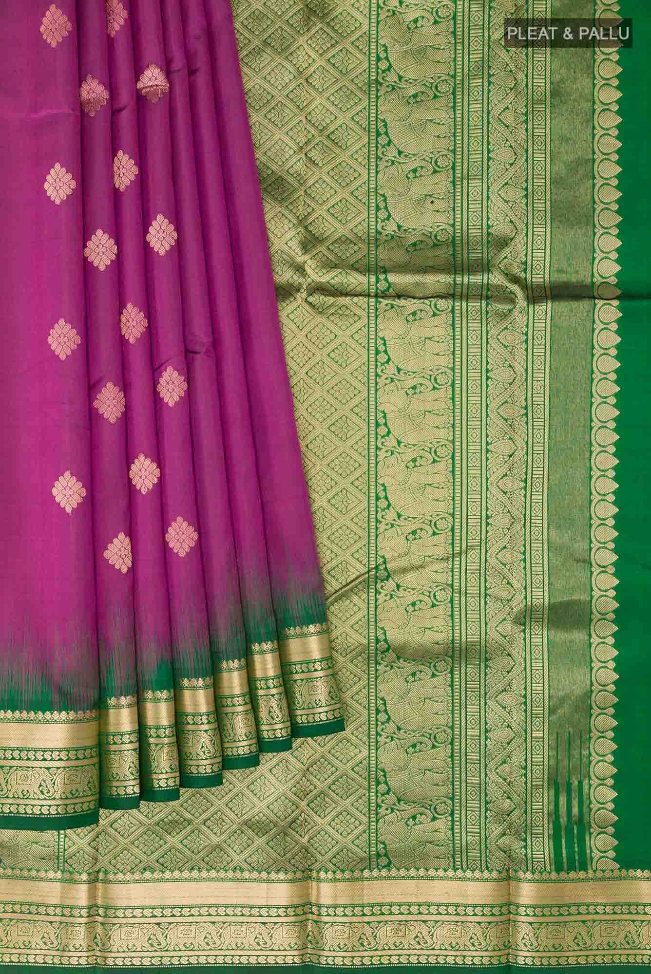 Purple Kanchipuram Silk Saree