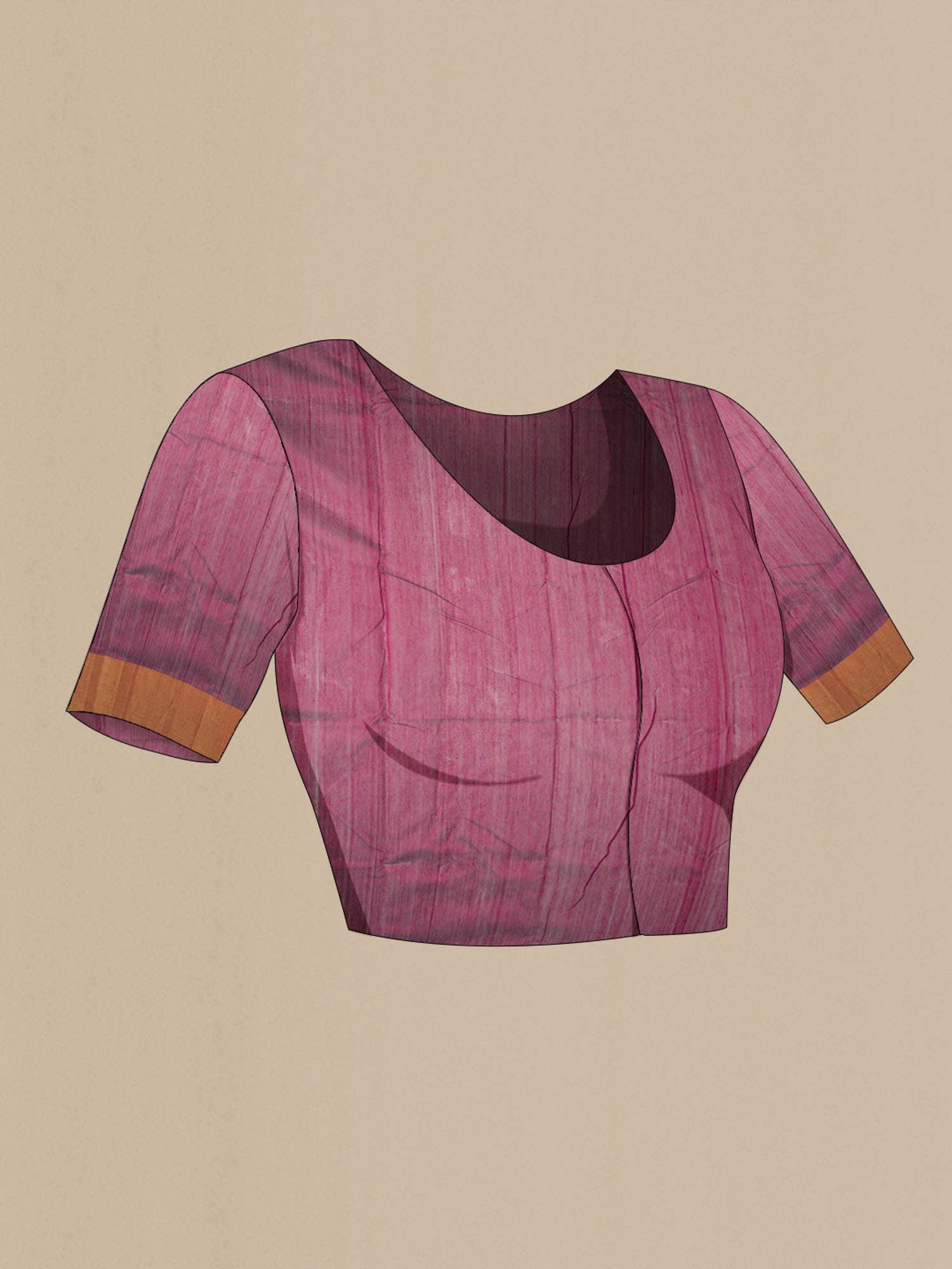 Magenta Chanderi Silk Cotton Saree