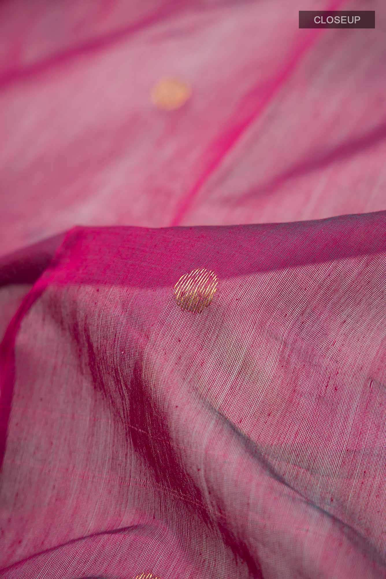 Magenta Chanderi Silk Cotton Saree