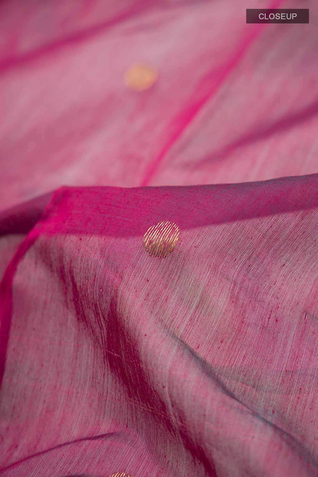Magenta Chanderi Silk Cotton Saree