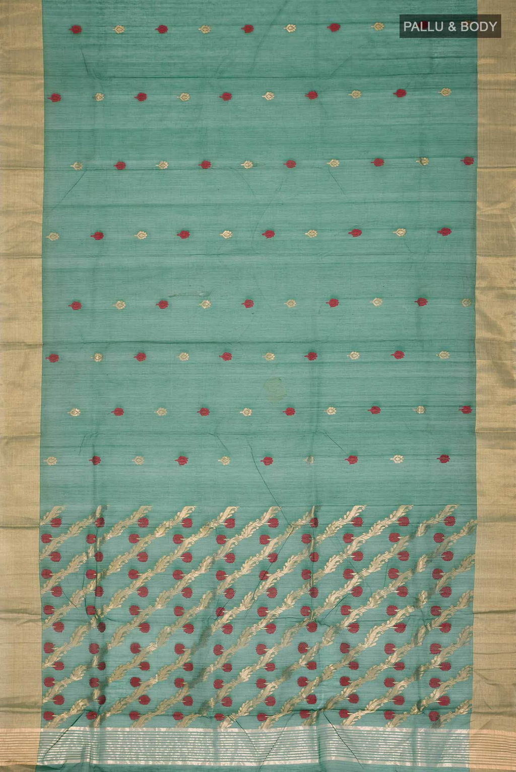 Green Chanderi Silk Cotton Saree