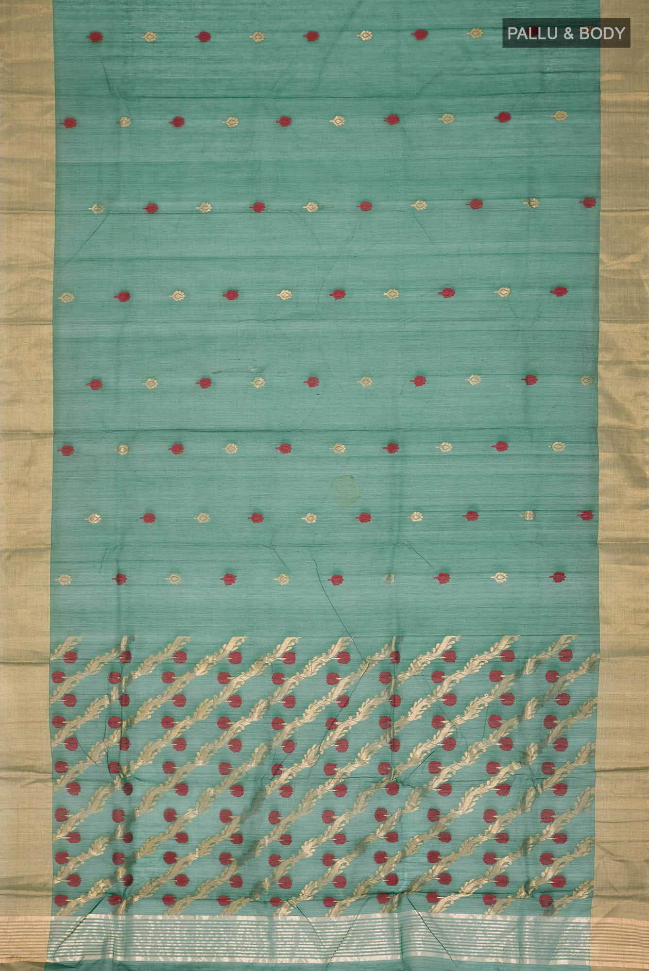 Green Chanderi Silk Cotton Saree