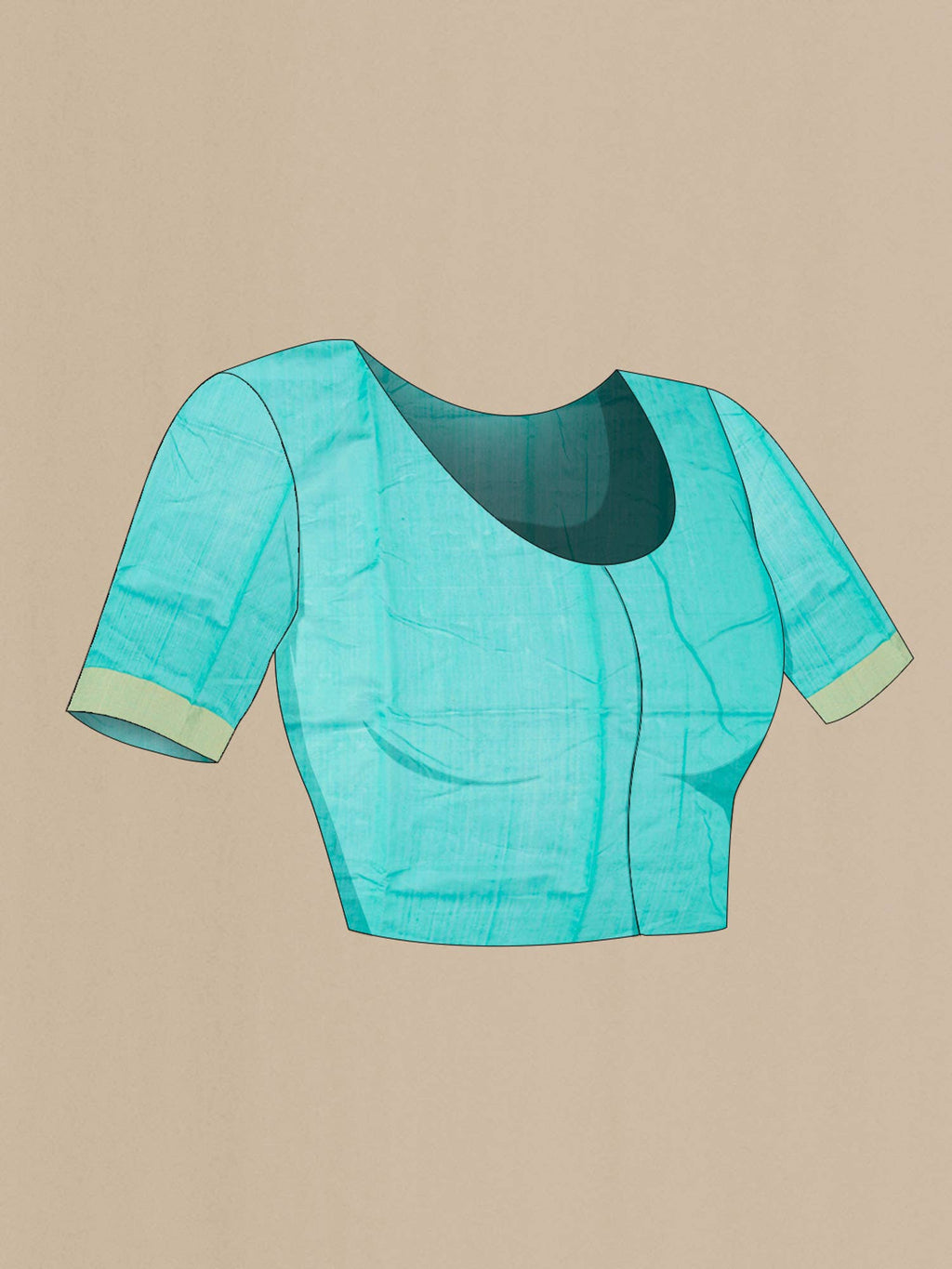 Sea Green Blended Chanderi Silk Cotton Saree