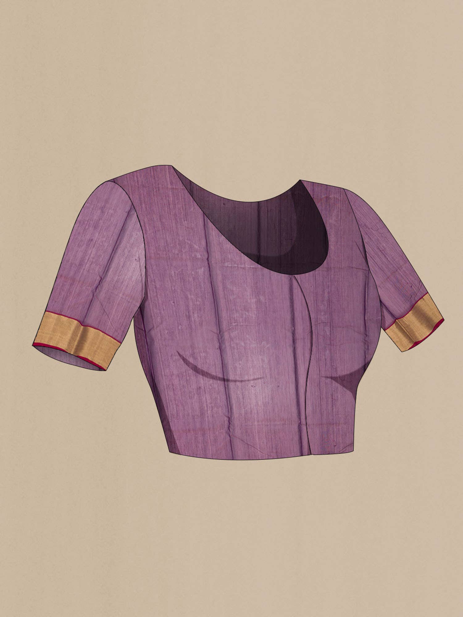 Purple Blended Chanderi Silk Cotton Saree