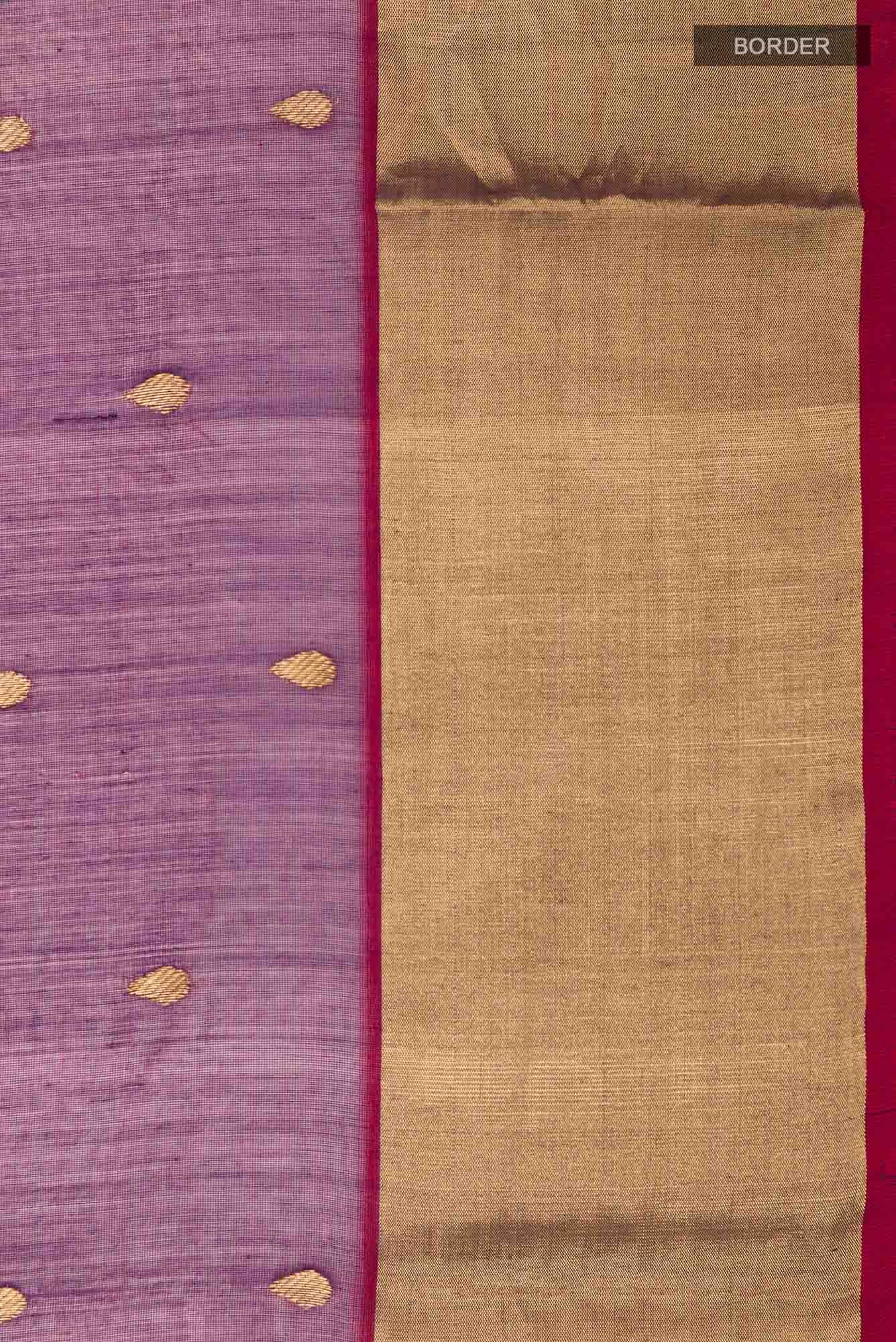 Purple Blended Chanderi Silk Cotton Saree
