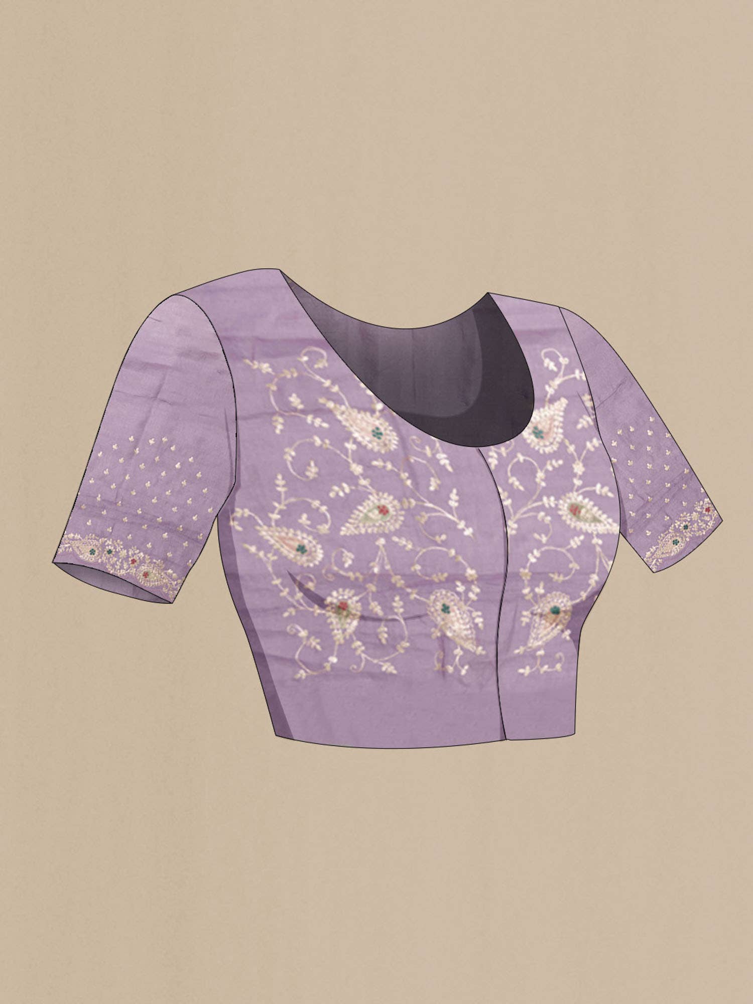 Lavender Tussar Saree