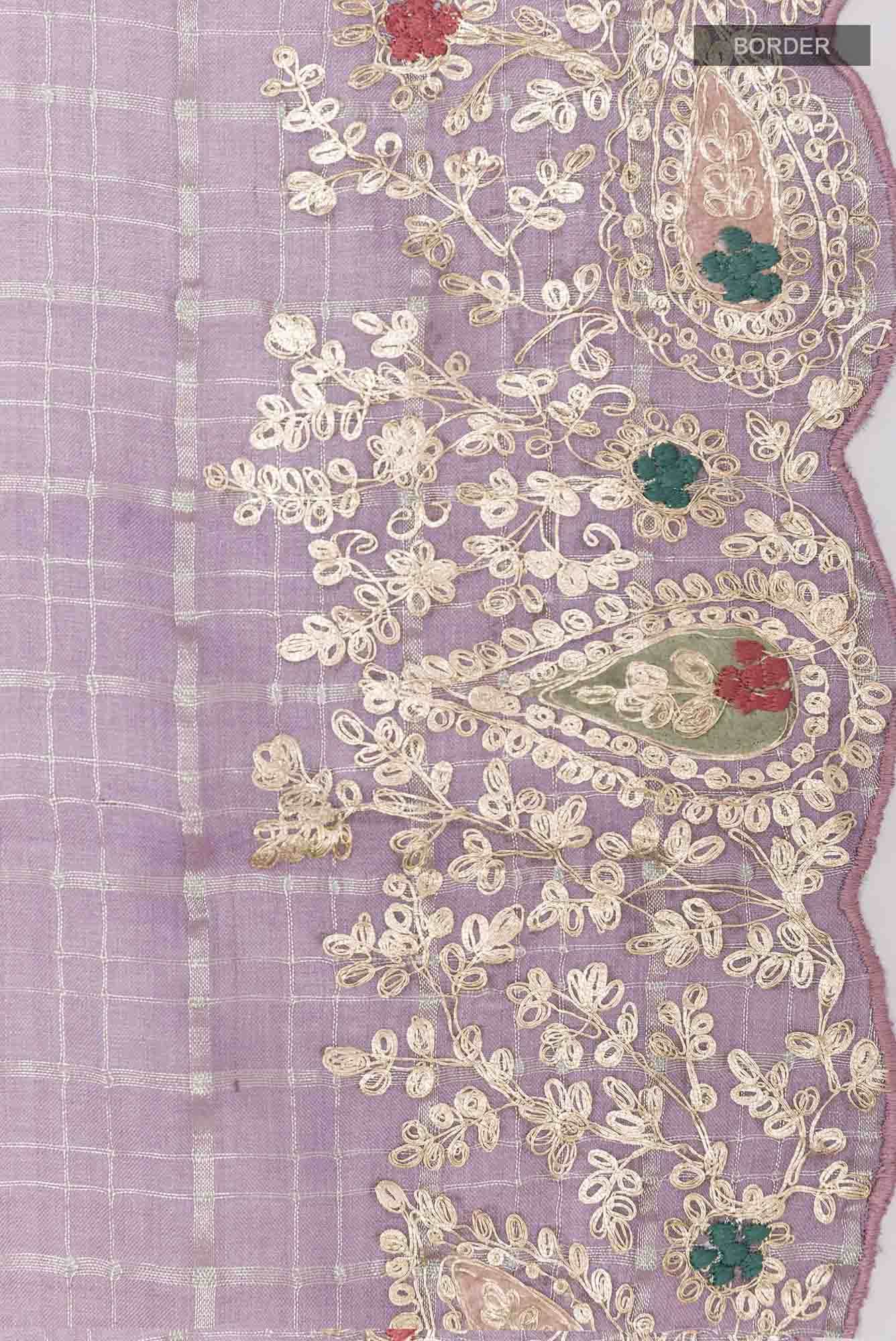 Lavender Tussar Saree