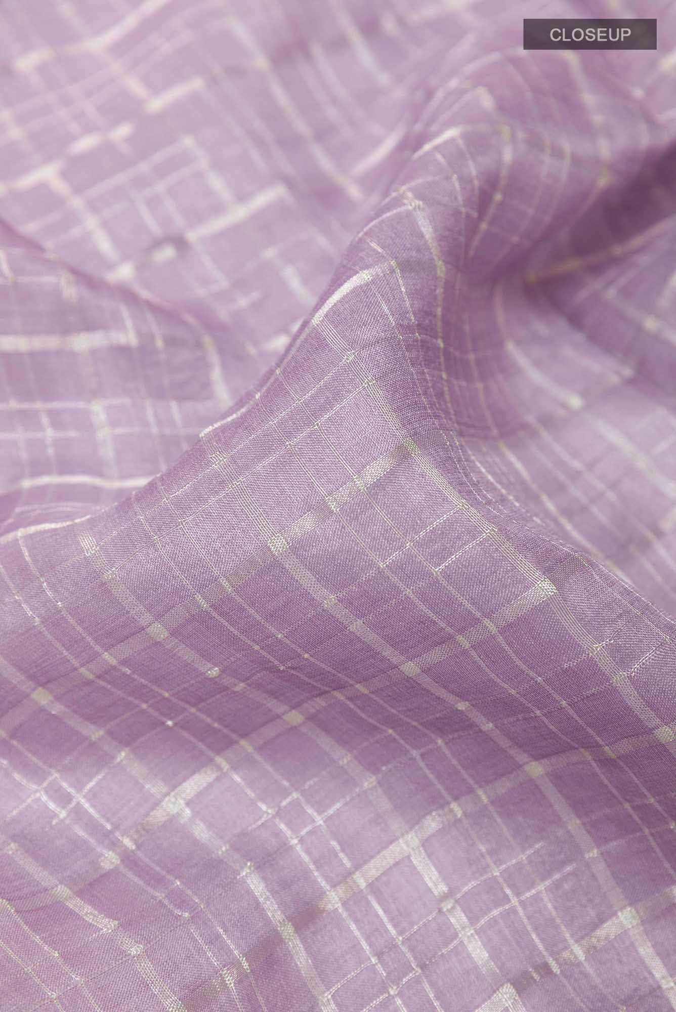 Lavender Tussar Saree