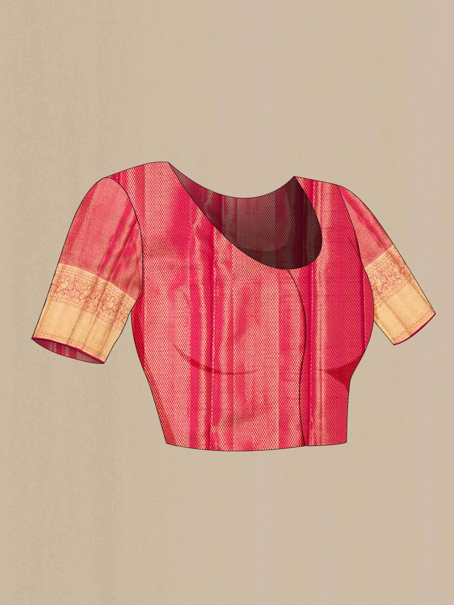 Magenta Kanchipuram Tissue Silk Saree
