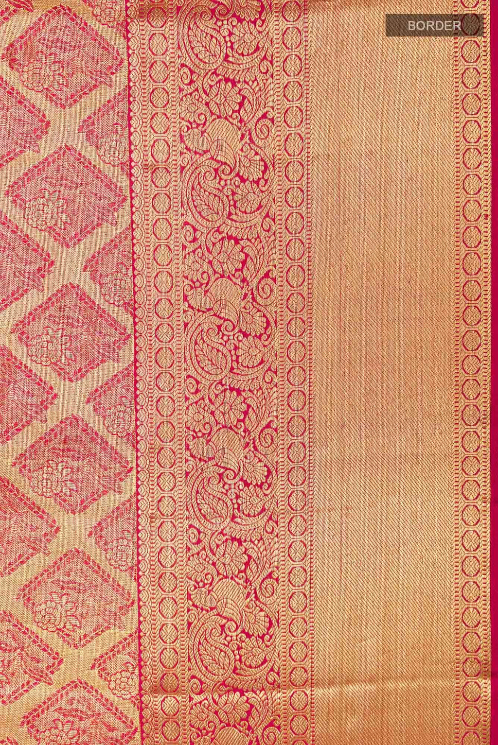 Magenta Kanchipuram Tissue Silk Saree