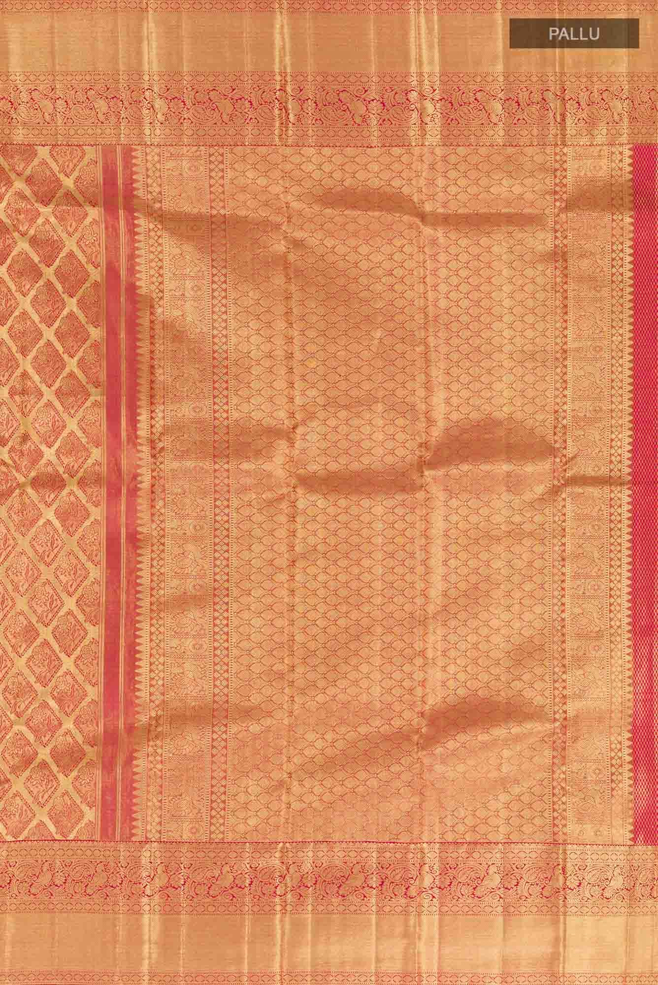 Magenta Kanchipuram Tissue Silk Saree