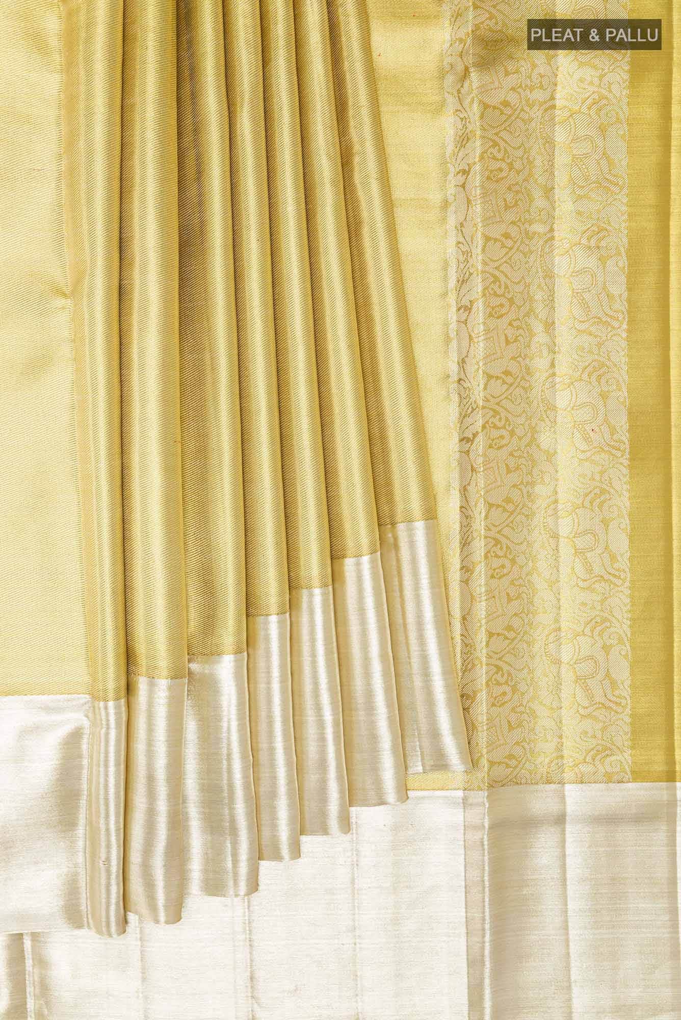 Gold Kanchipuram Tissue Silk Saree