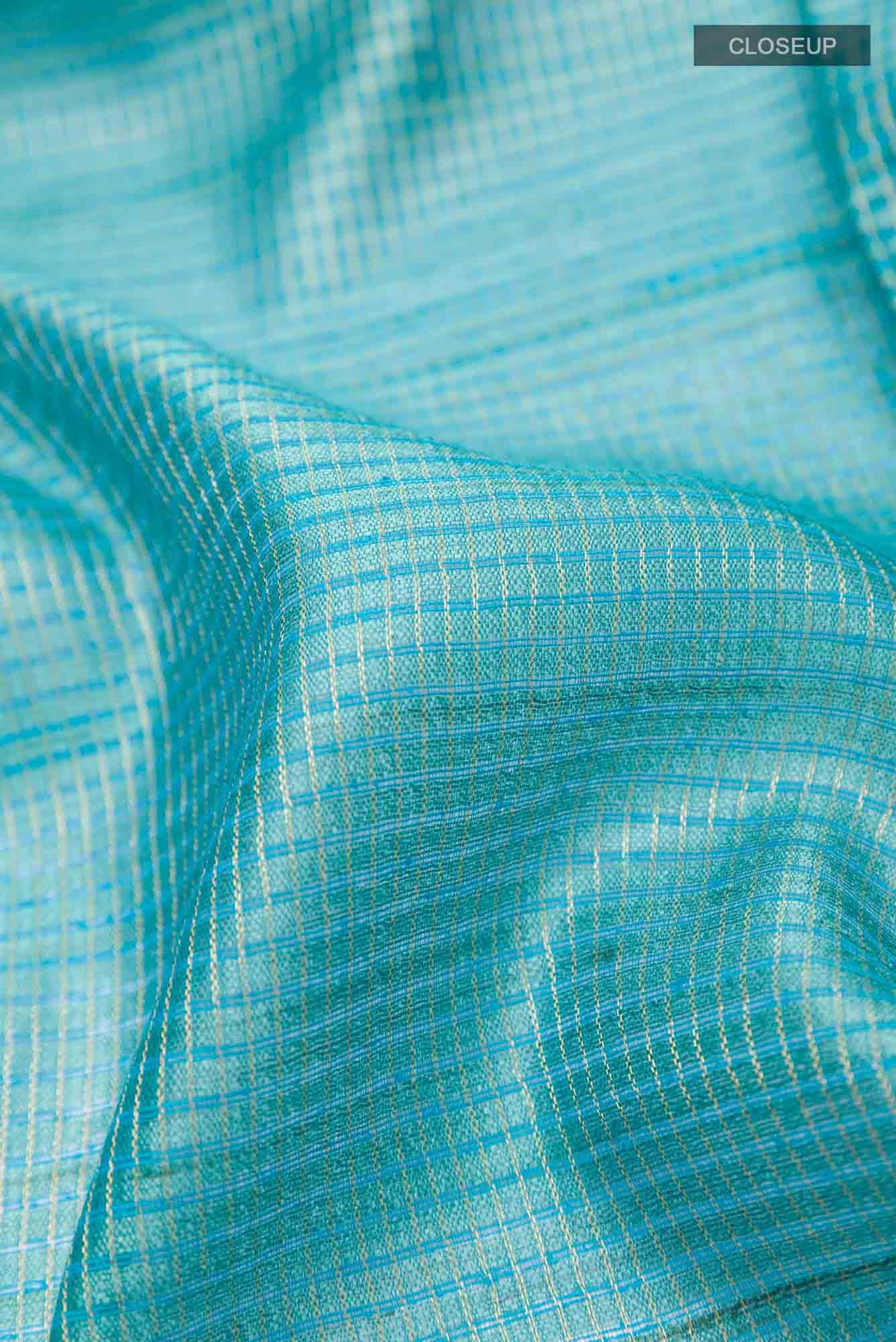 Blue Tussar Saree