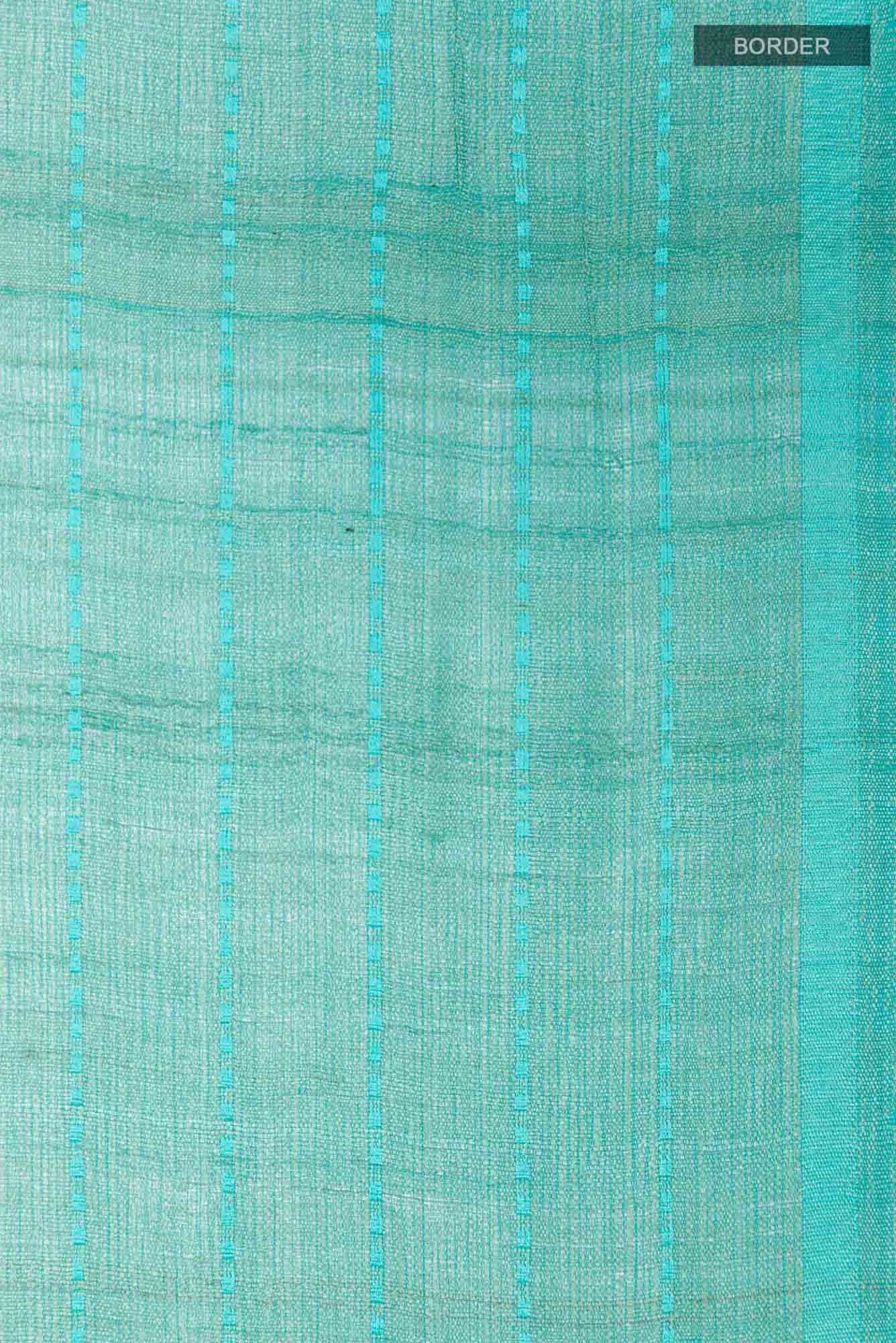 Blue Tussar Saree