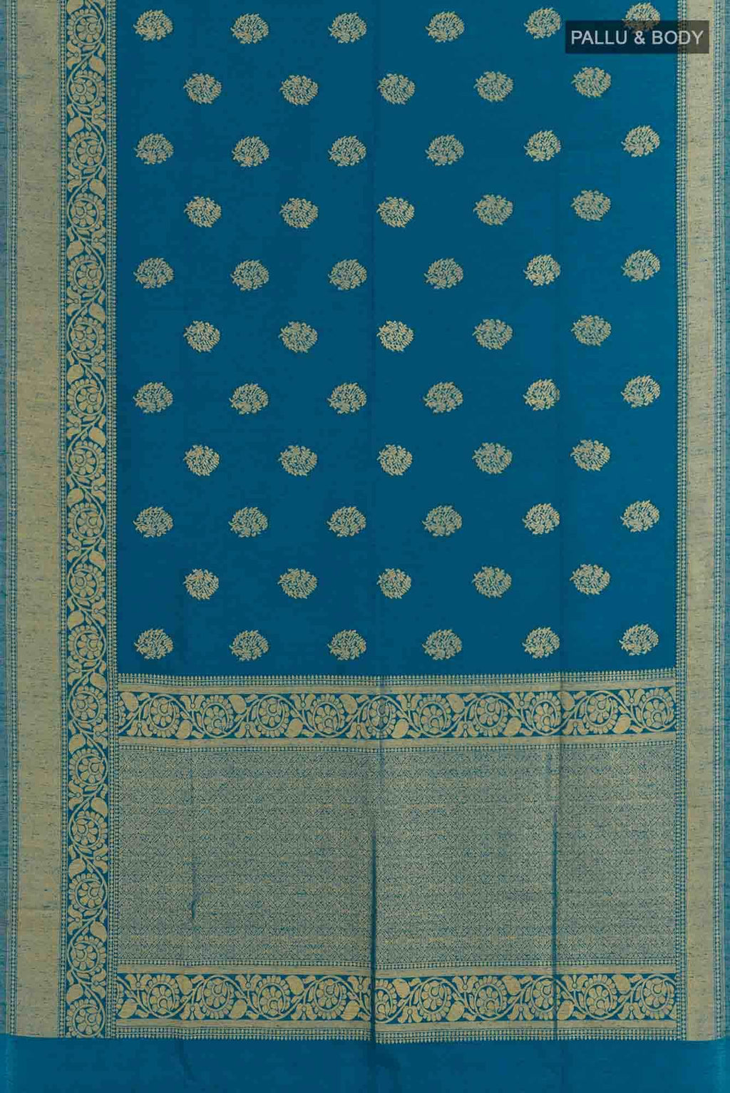 Blue Blended Art Silk Saree