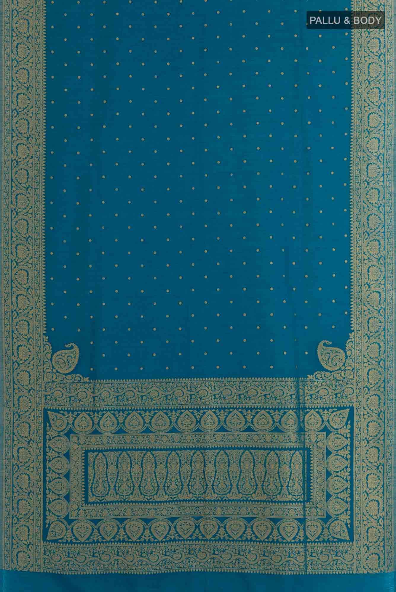 Blue Blended Art Silk Saree
