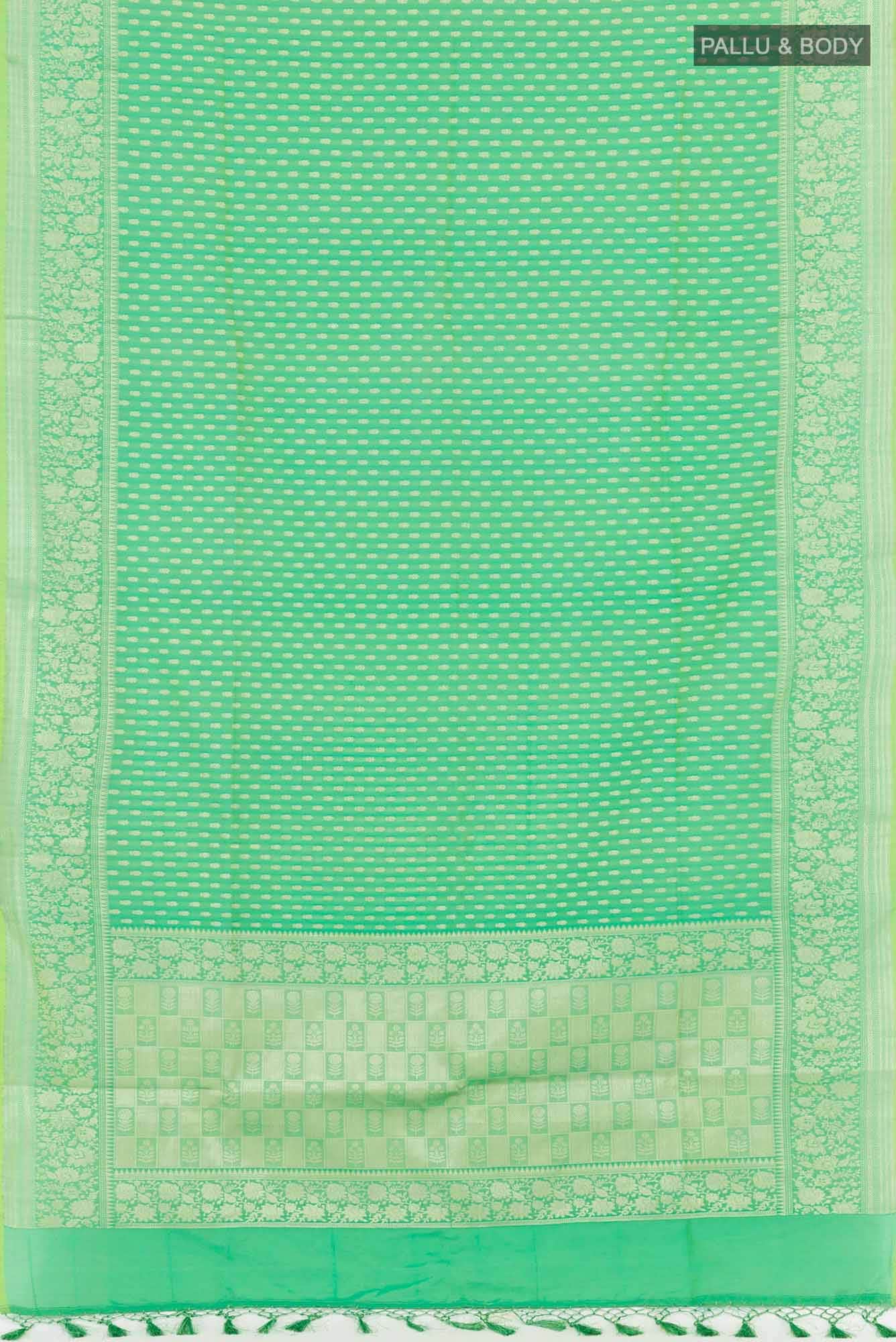 Green Blended Art Silk Saree