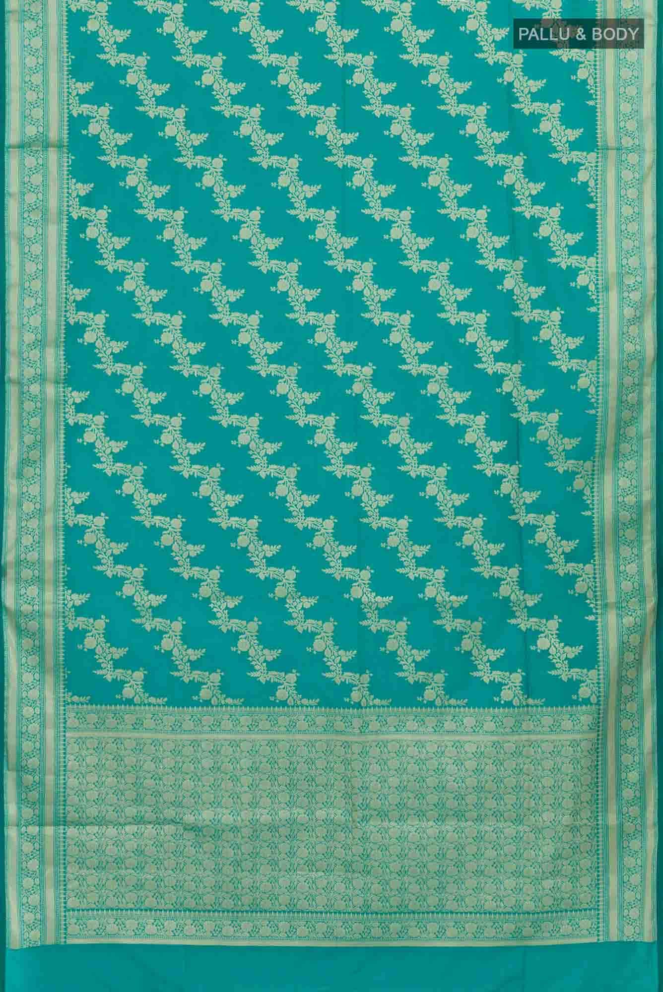 Green Blended Art Silk Saree