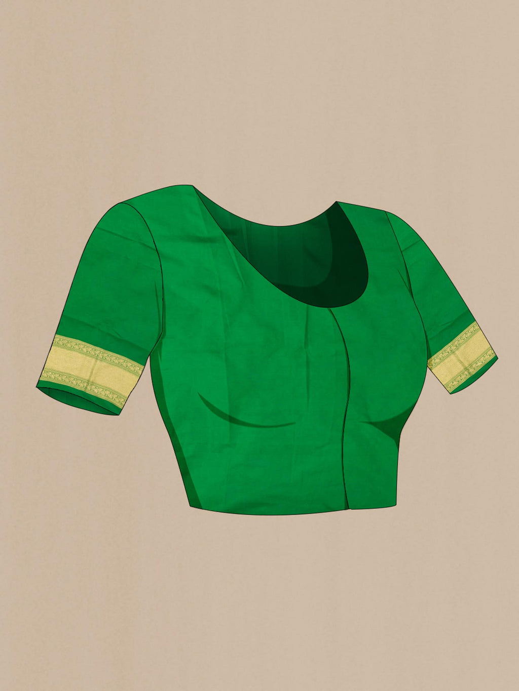 Green Blended Art Silk Saree