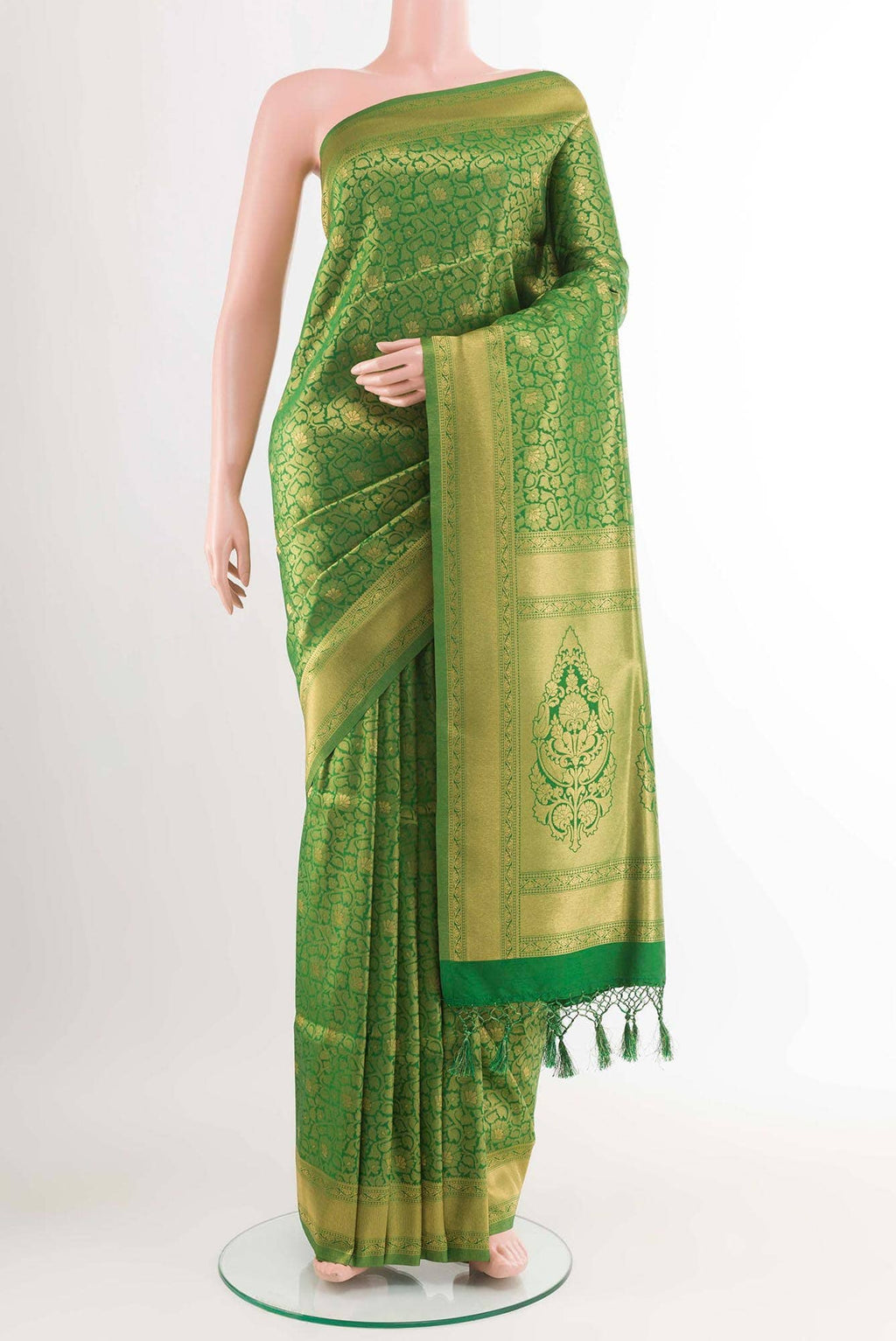 Green Blended Art Silk Saree
