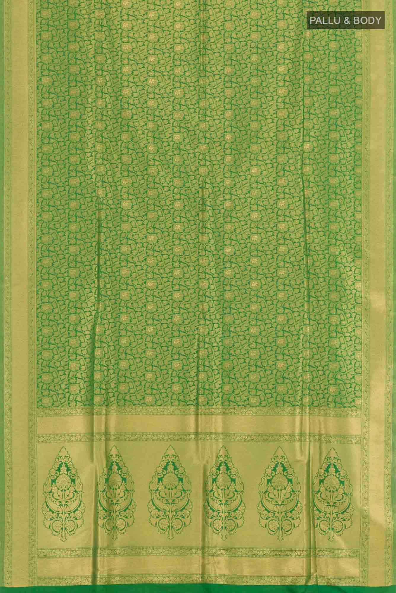 Green Blended Art Silk Saree