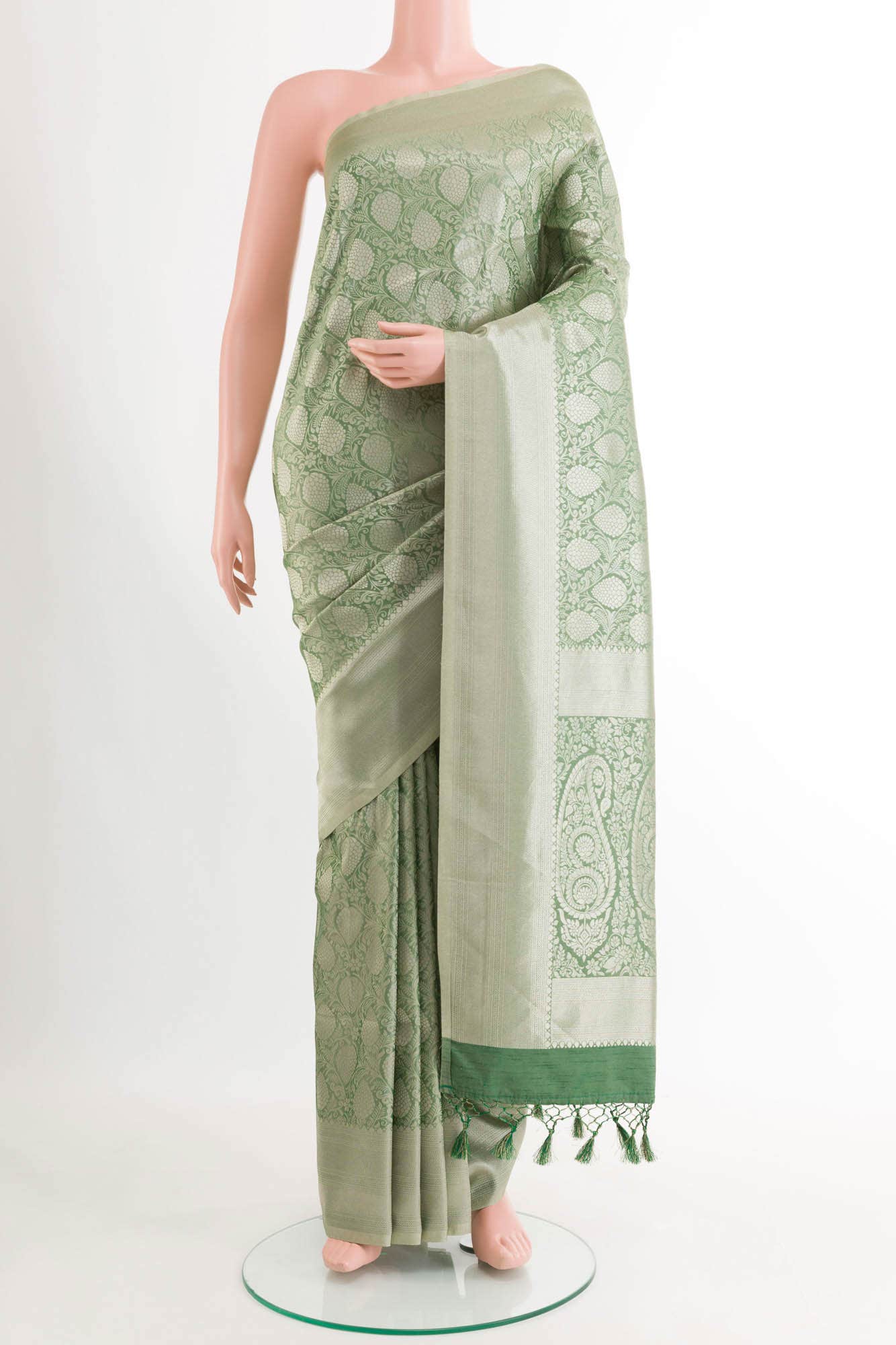 Green Blended Art Silk Saree