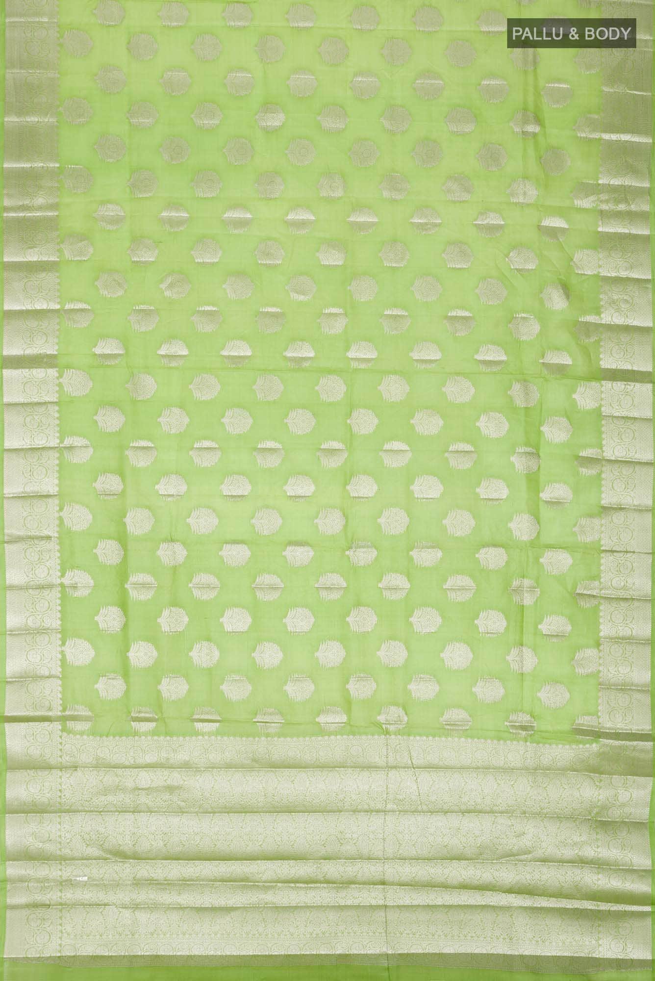 Green Banarasi Tussar Silk Saree