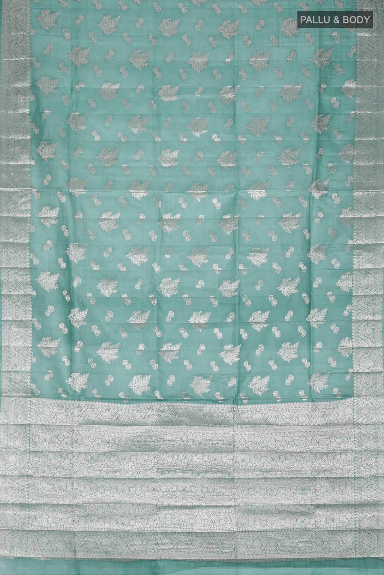 Green Banarasi Tussar Silk Saree