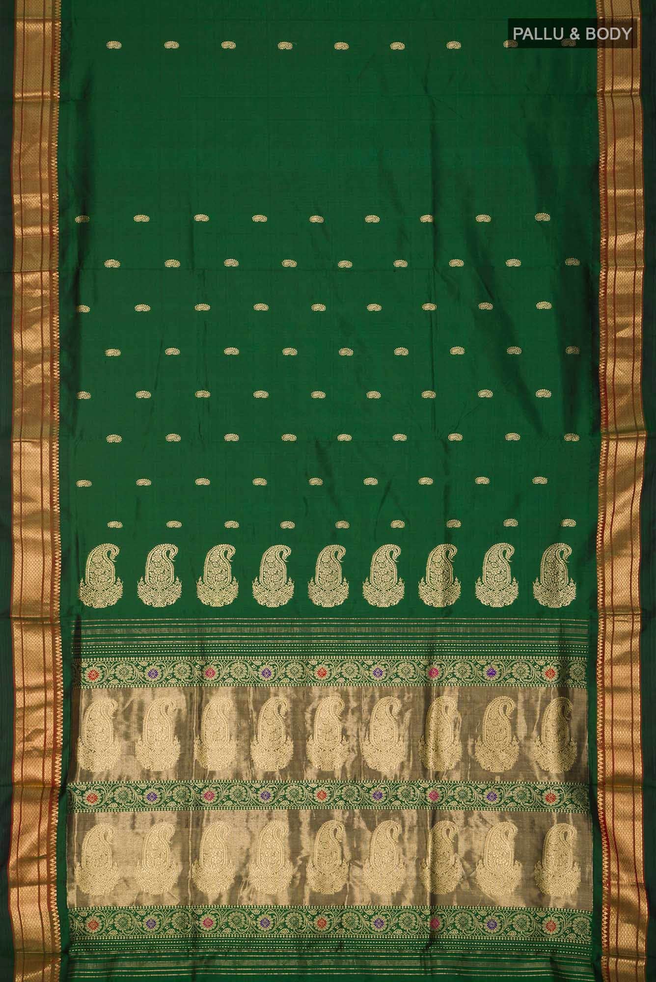 Green Paithani Silk Saree