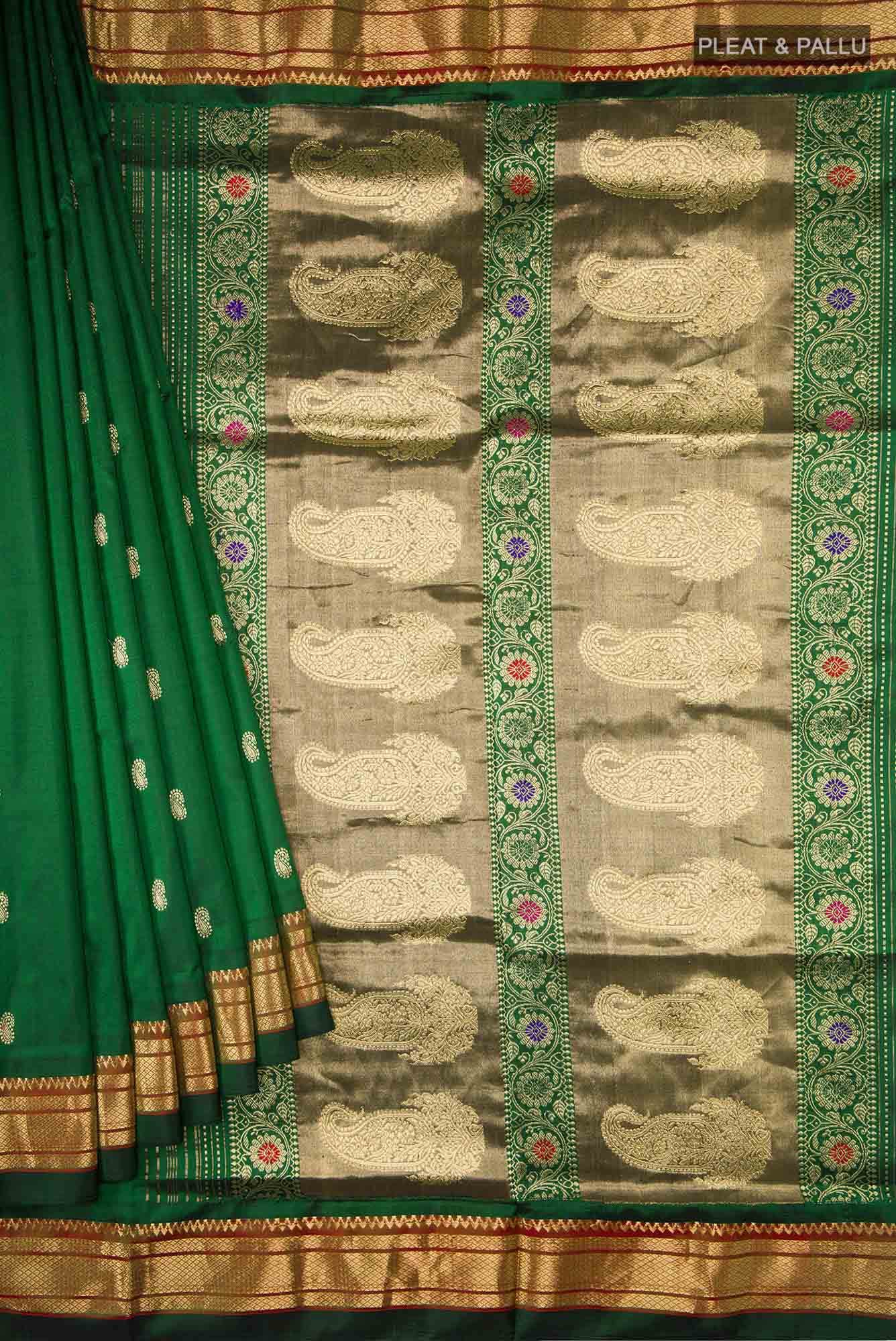 Green Paithani Silk Saree