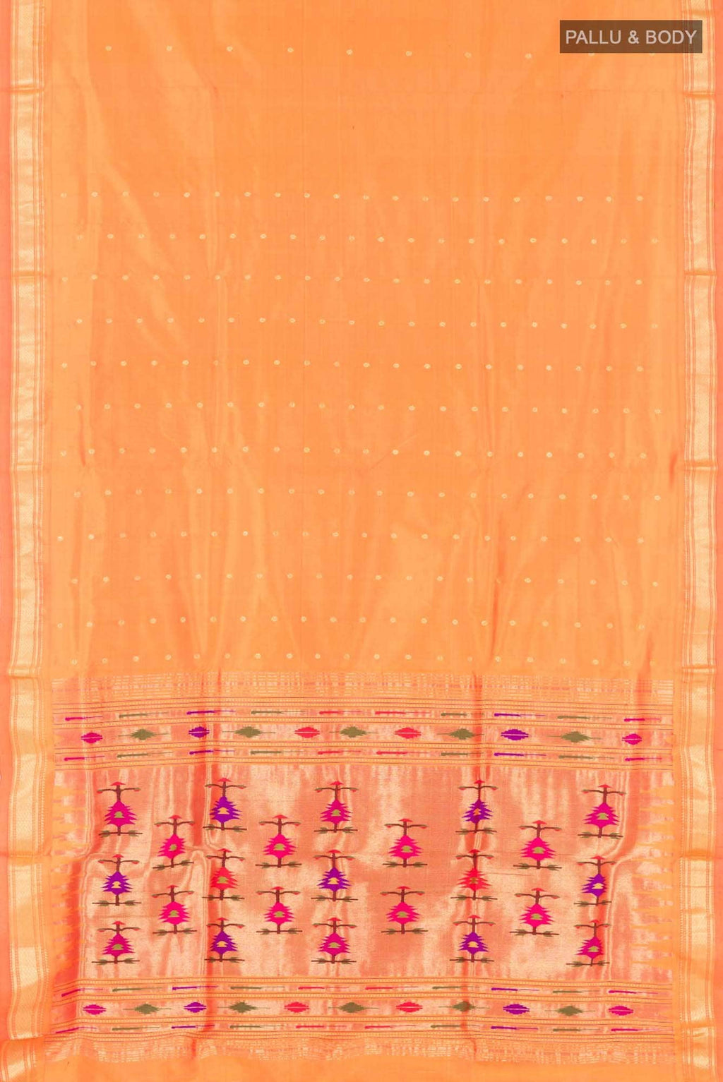 Yellow Paithani Silk Saree