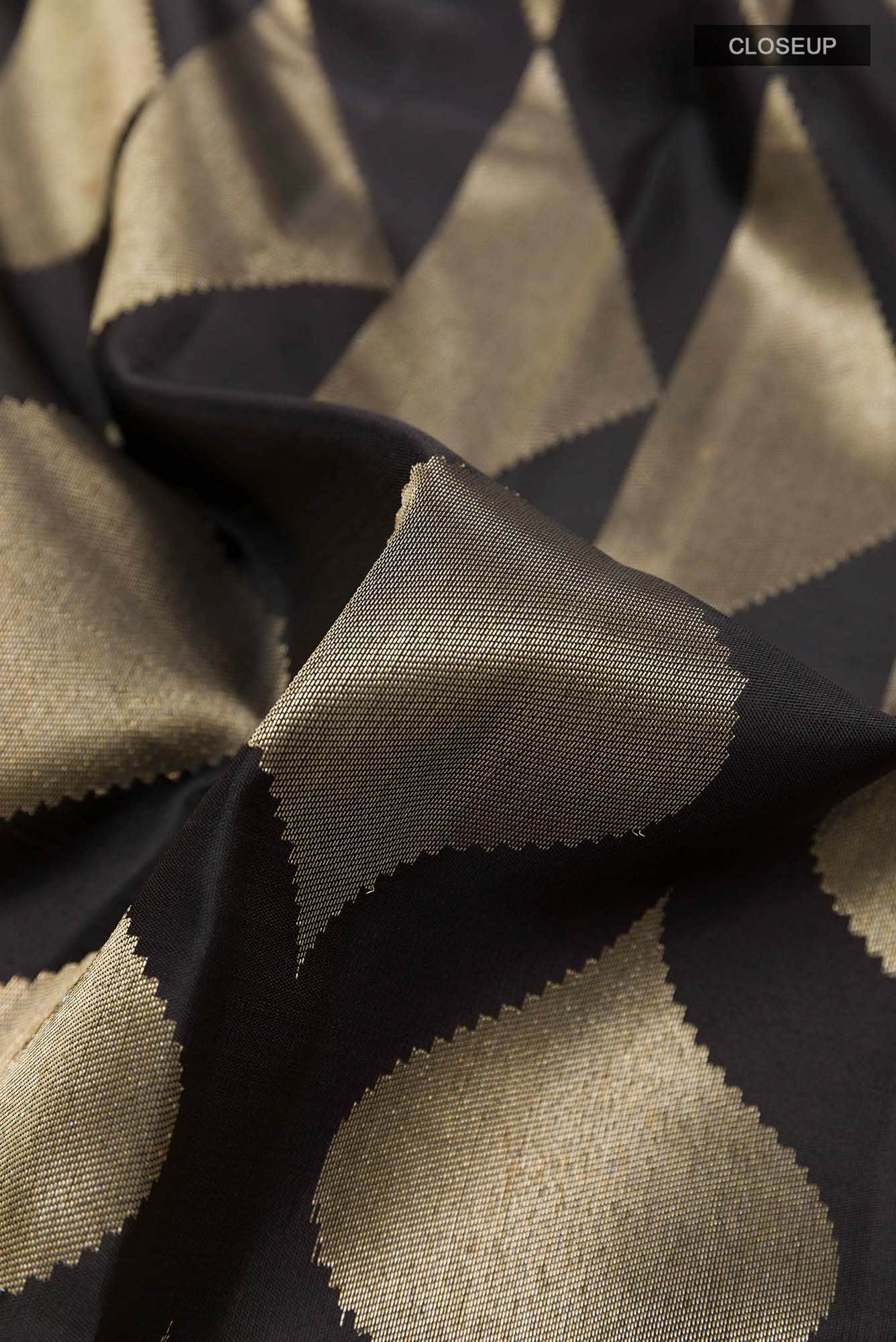 Black Kanchipuram Silk Saree