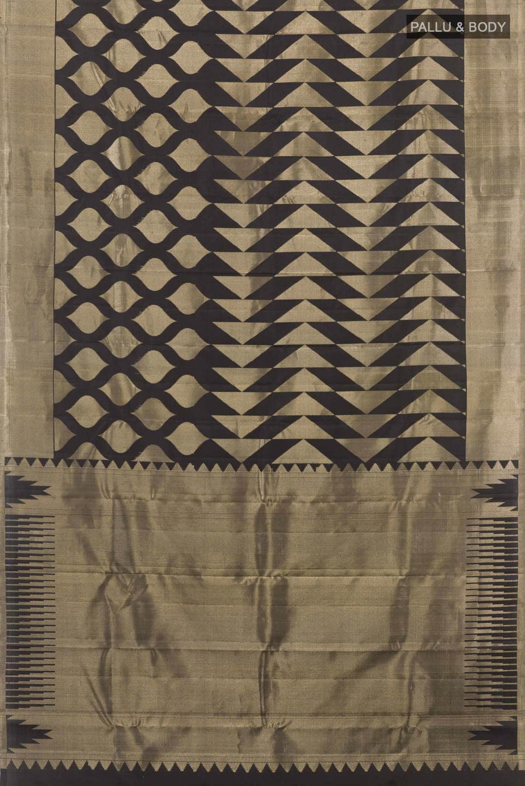 Black Kanchipuram Silk Saree