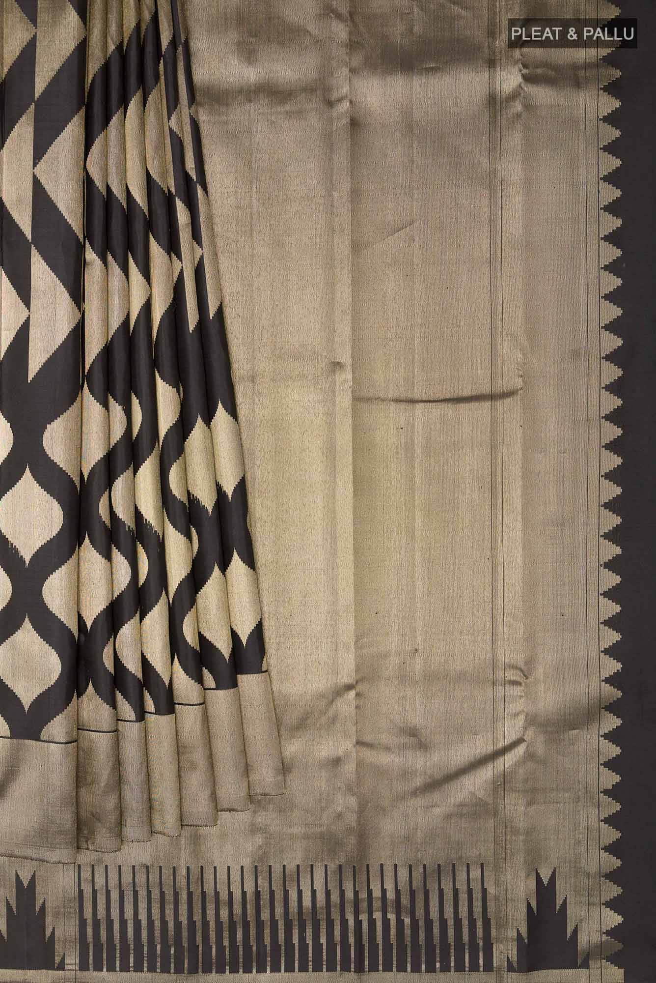 Black Kanchipuram Silk Saree
