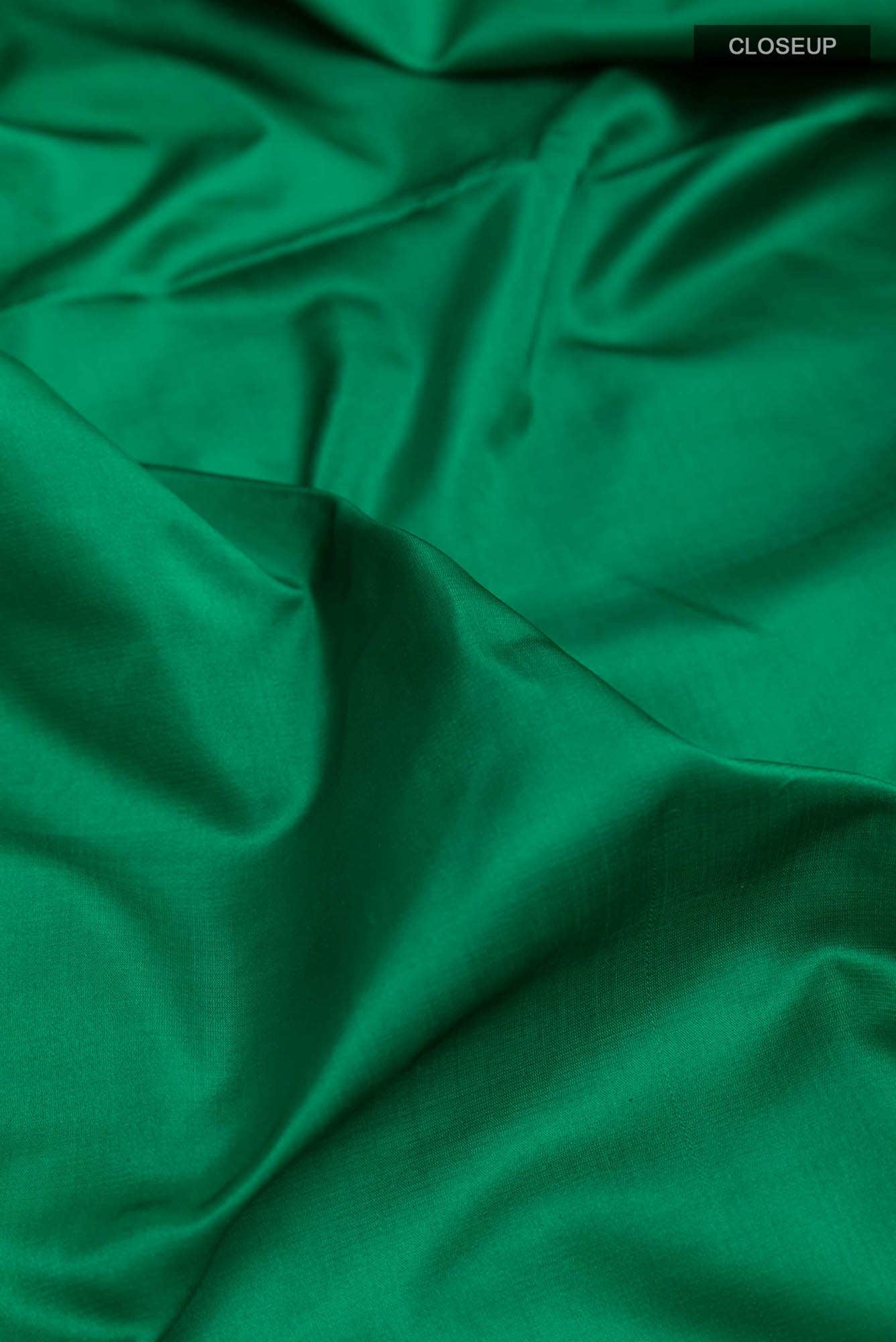 Green Banarasi Tanchoi Silk Saree