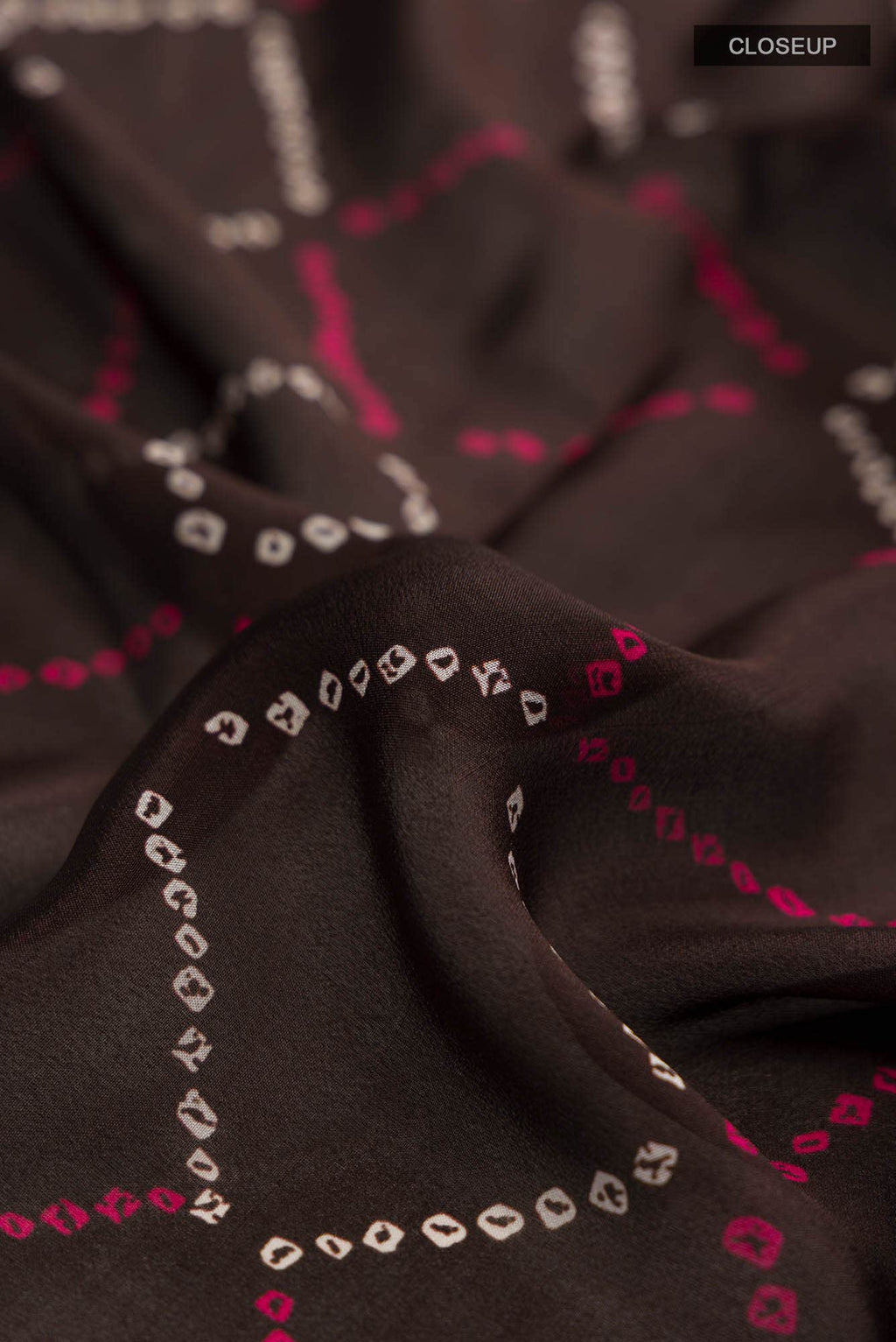 Brown Mysore Crepe Saree