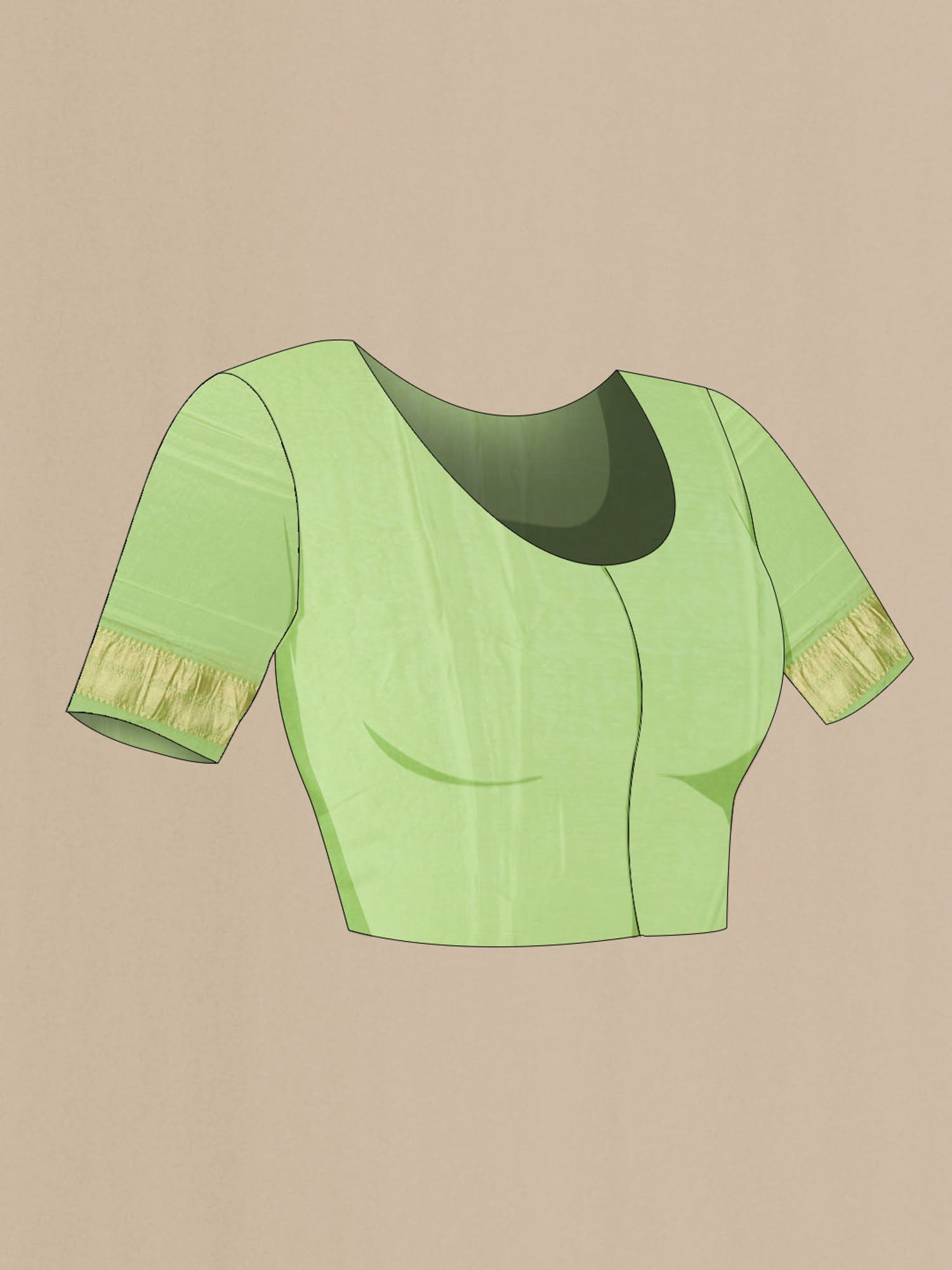 Light Green Crepe Saree