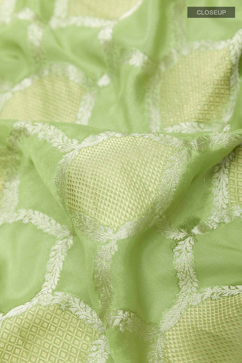 Light Green Crepe Saree