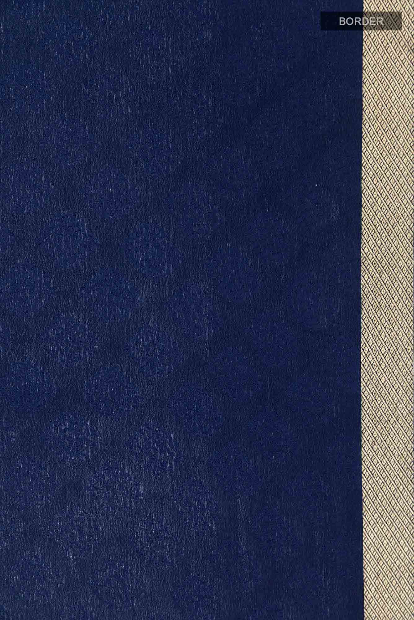 Dark Blue Crepe Saree