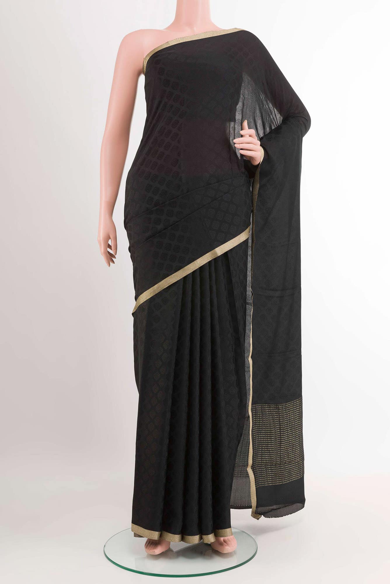Black Chiffon Saree