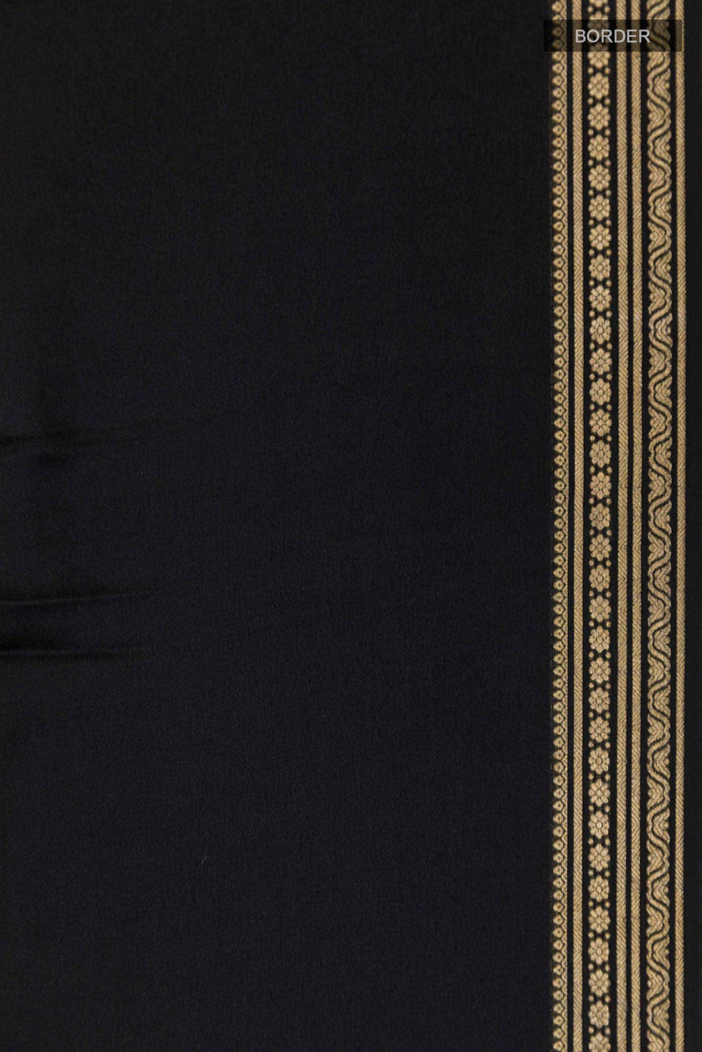 Black Satin Silk Saree