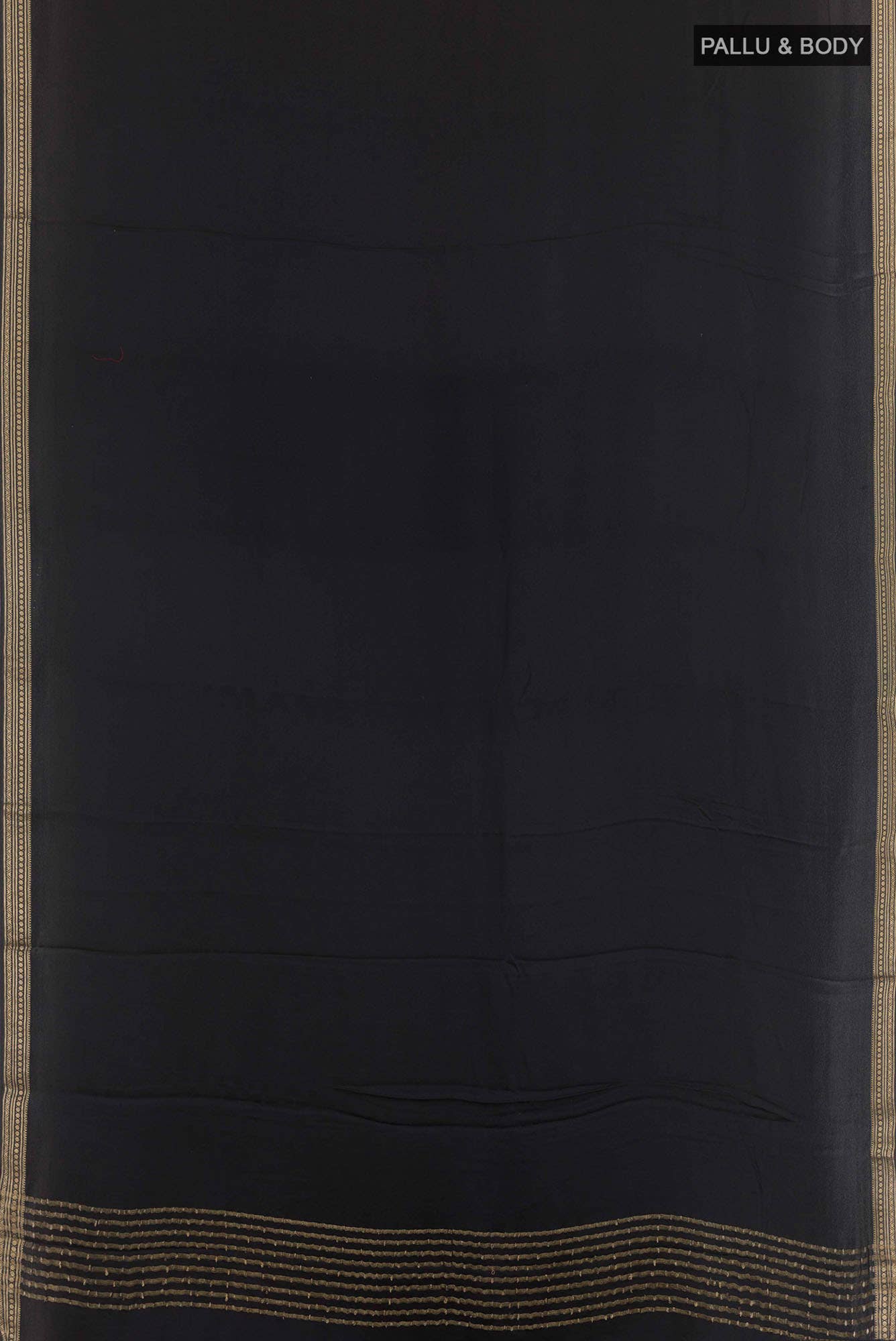 Black Satin Silk Saree