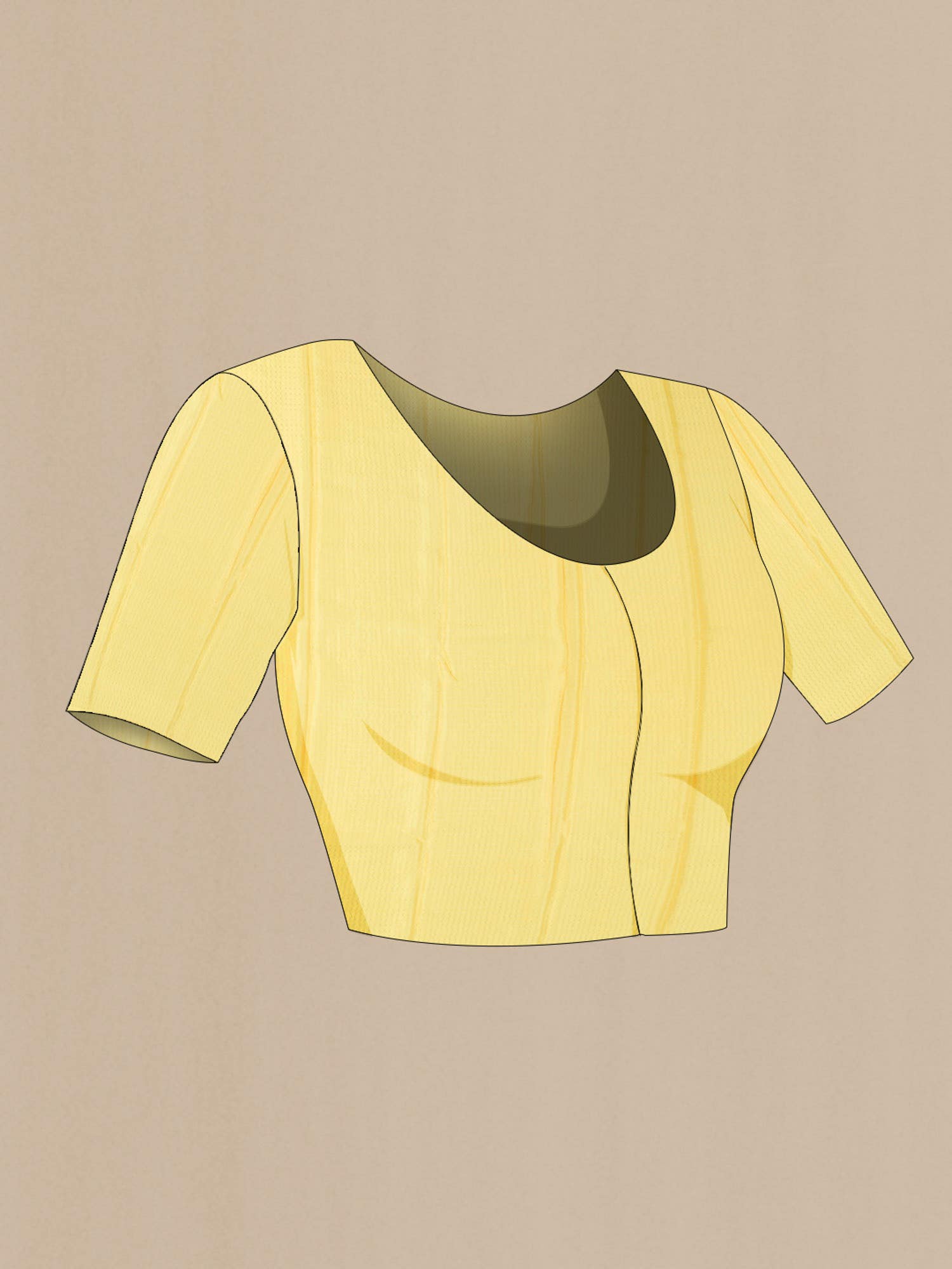 Yellow Crepe Saree