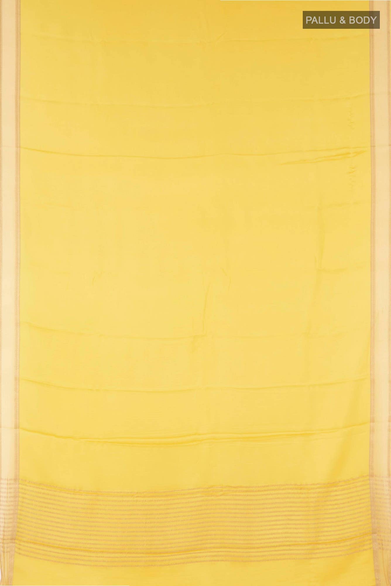 Yellow Crepe Saree