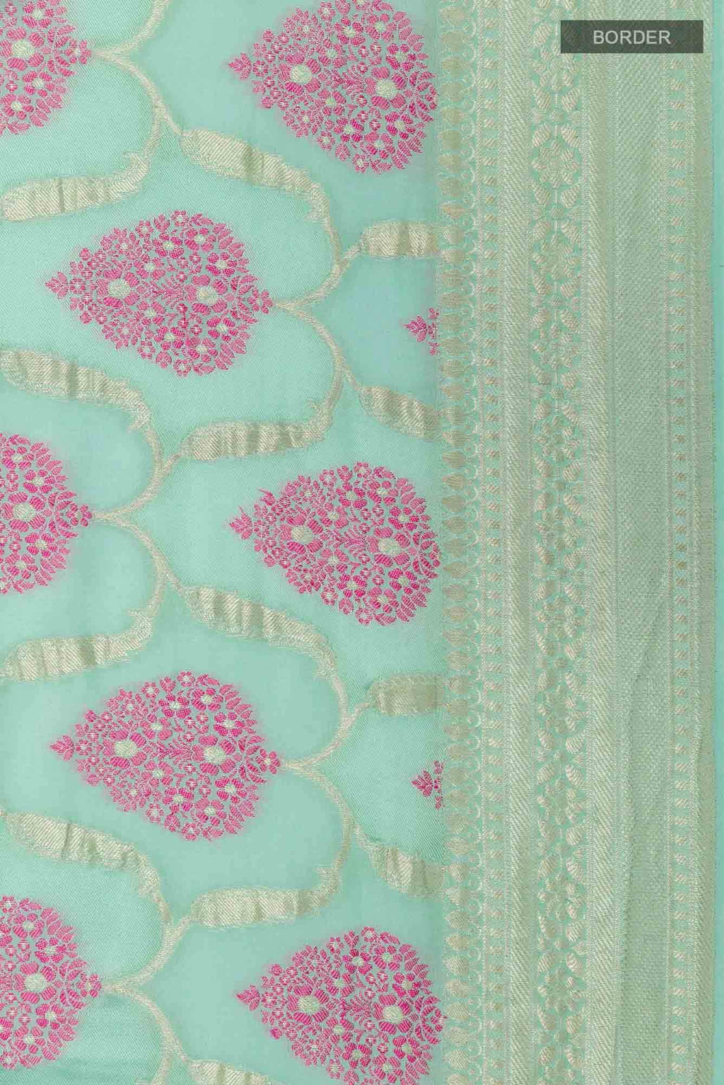 Light Blue Crepe Saree