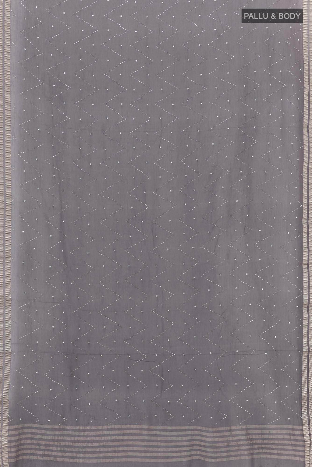 Grey Mysore Chiffon Saree