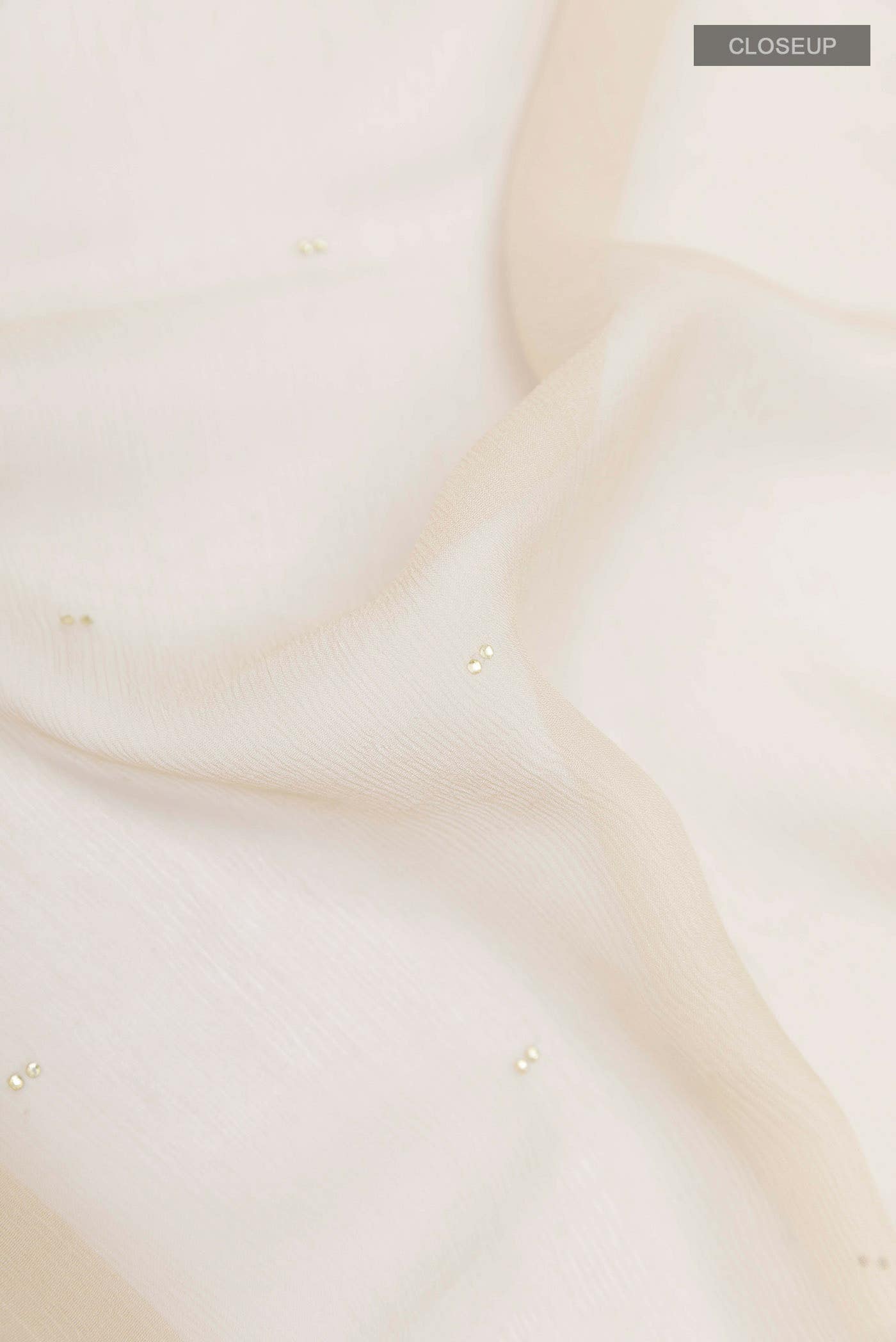 Cream Mysore Chiffon Saree