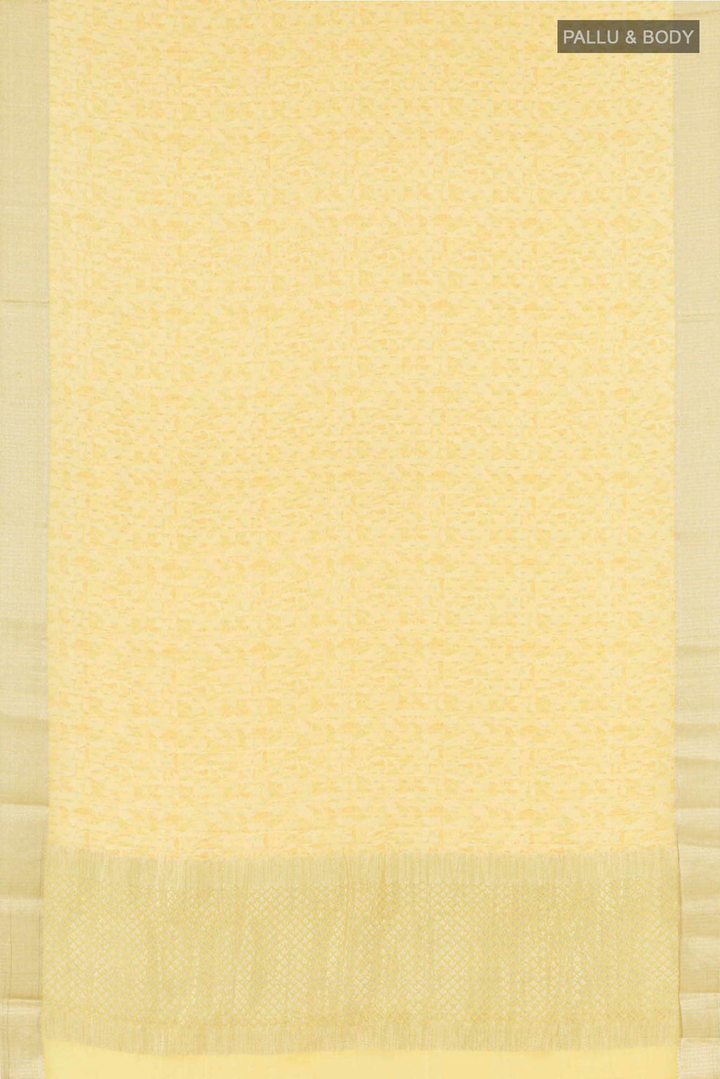 Yellow Crepe Saree